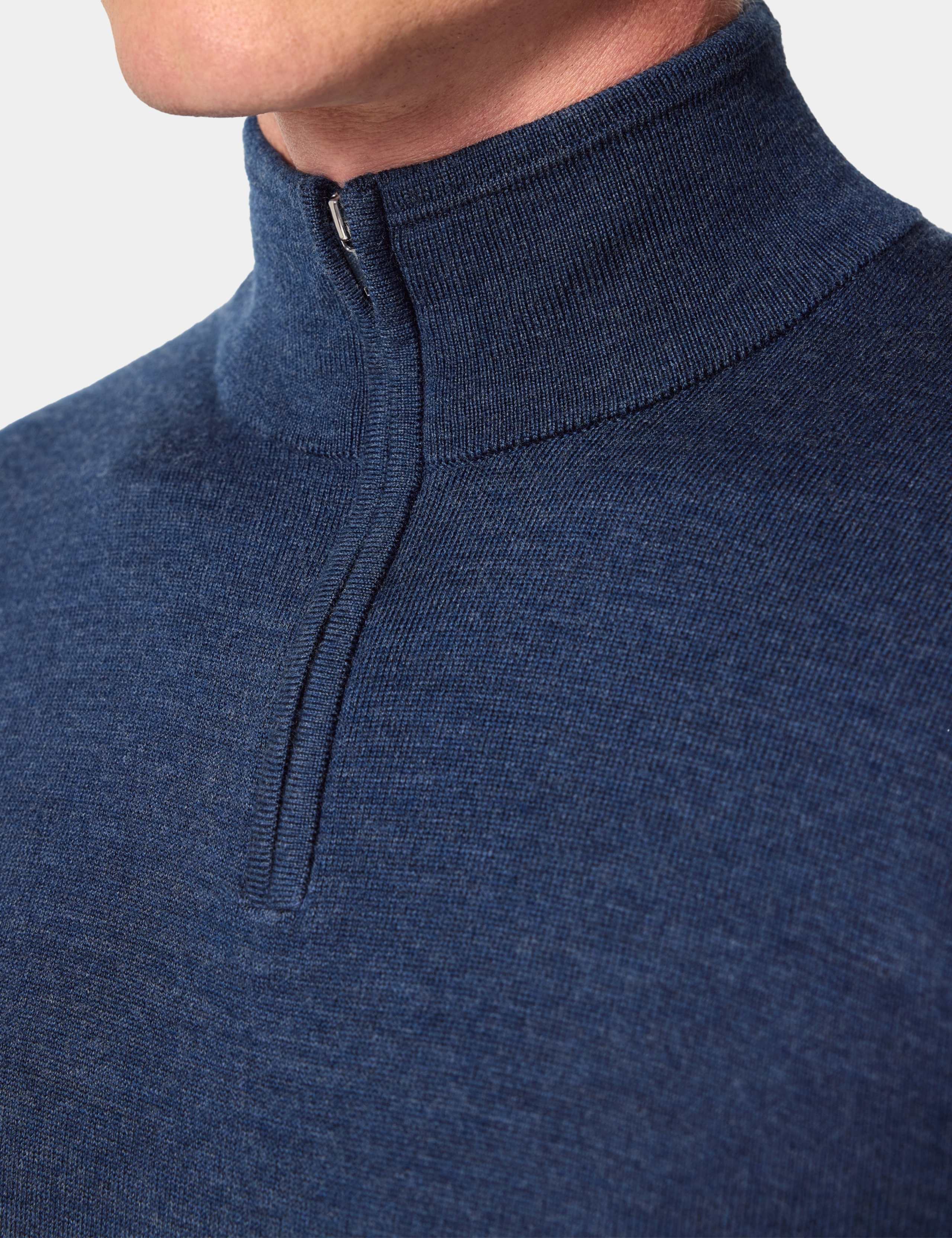 Pure Merino Wool Half Zip Jumper 5 of 6