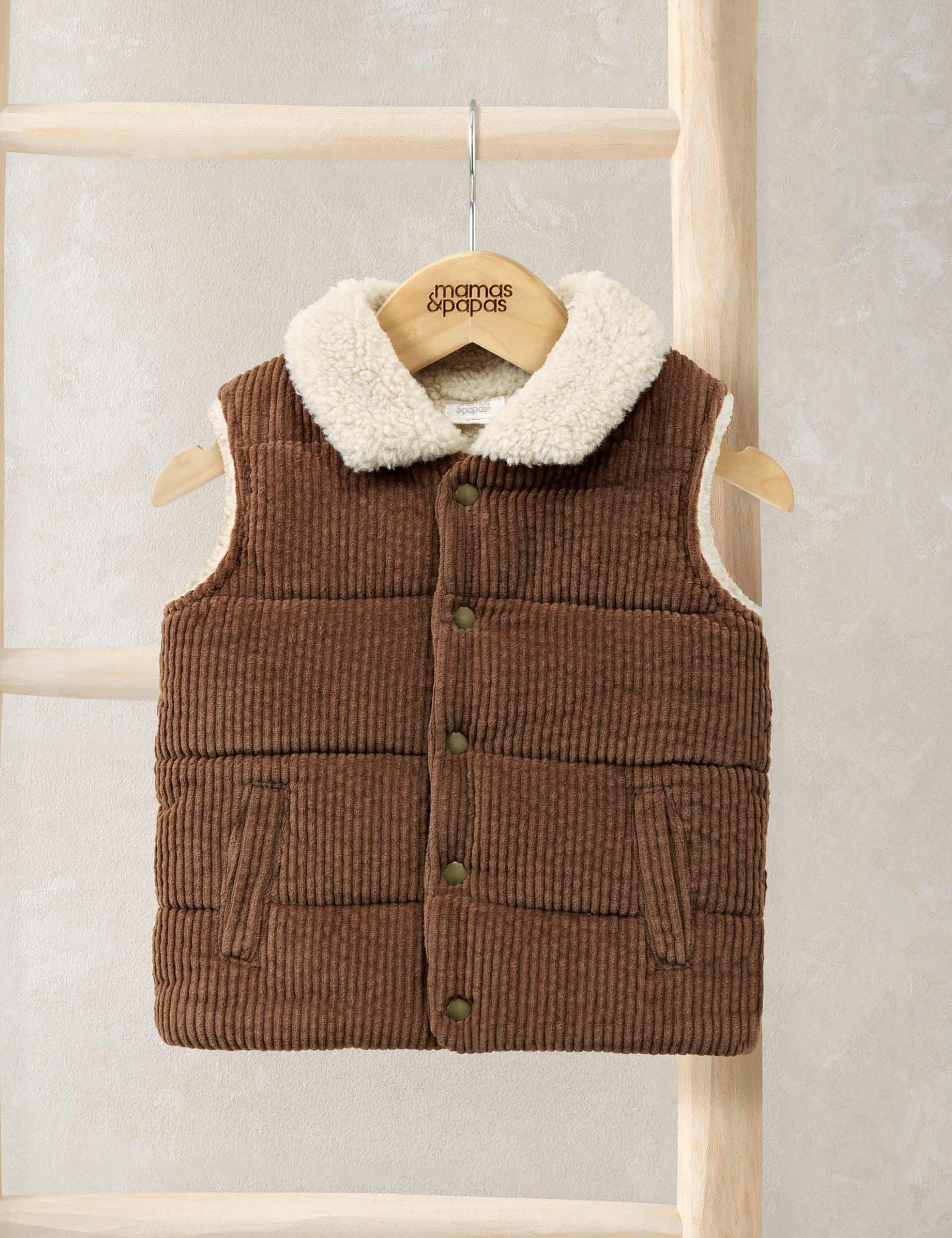 Cord Borg Lined Gilet (3 Mths-3 Yrs) 2 of 3