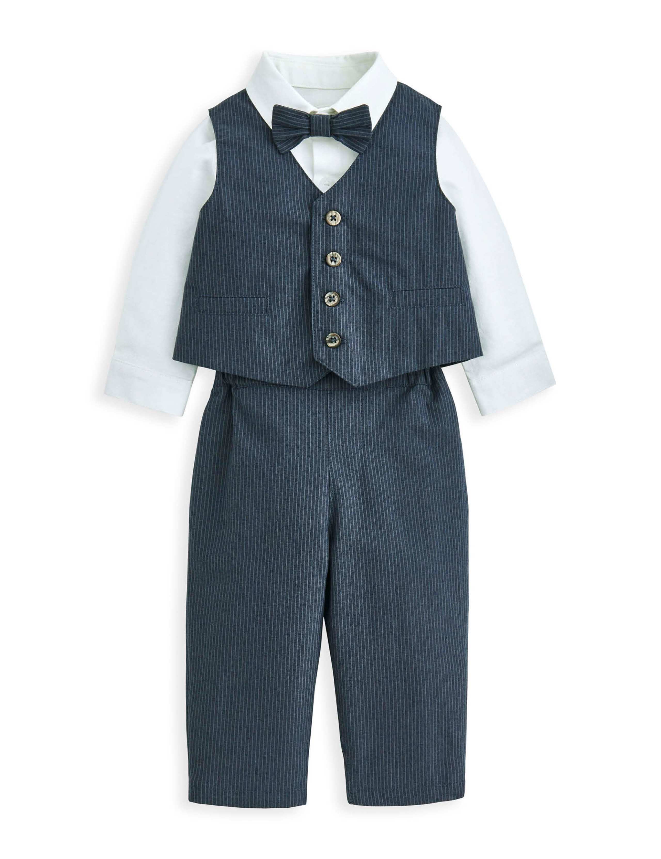 4pc Pure Cotton Top & Bottom Suit Set (3 Mths-3 Yrs) 2 of 7