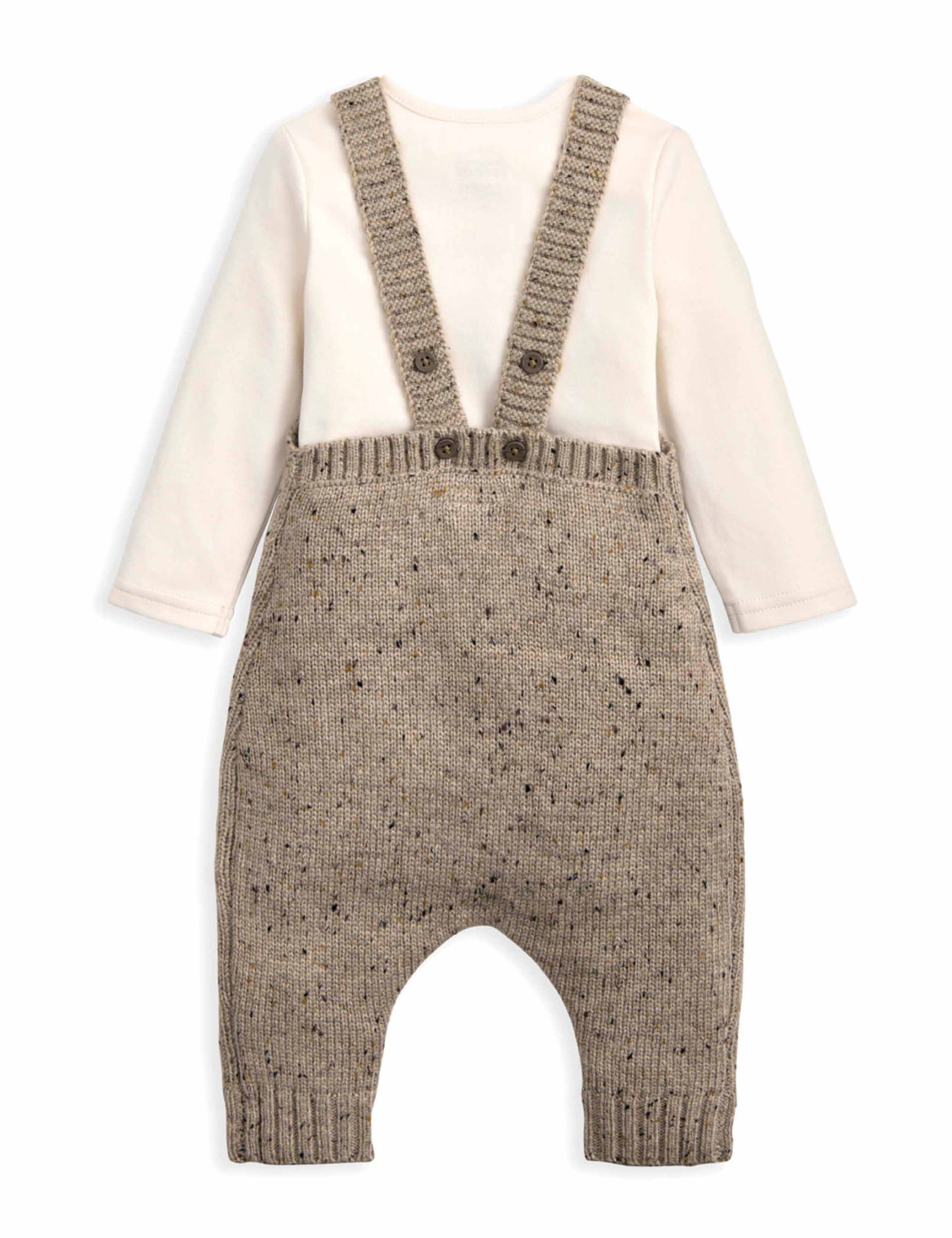 2pc Bear Dungaree Outfit (0-12 Mths) 3 of 5