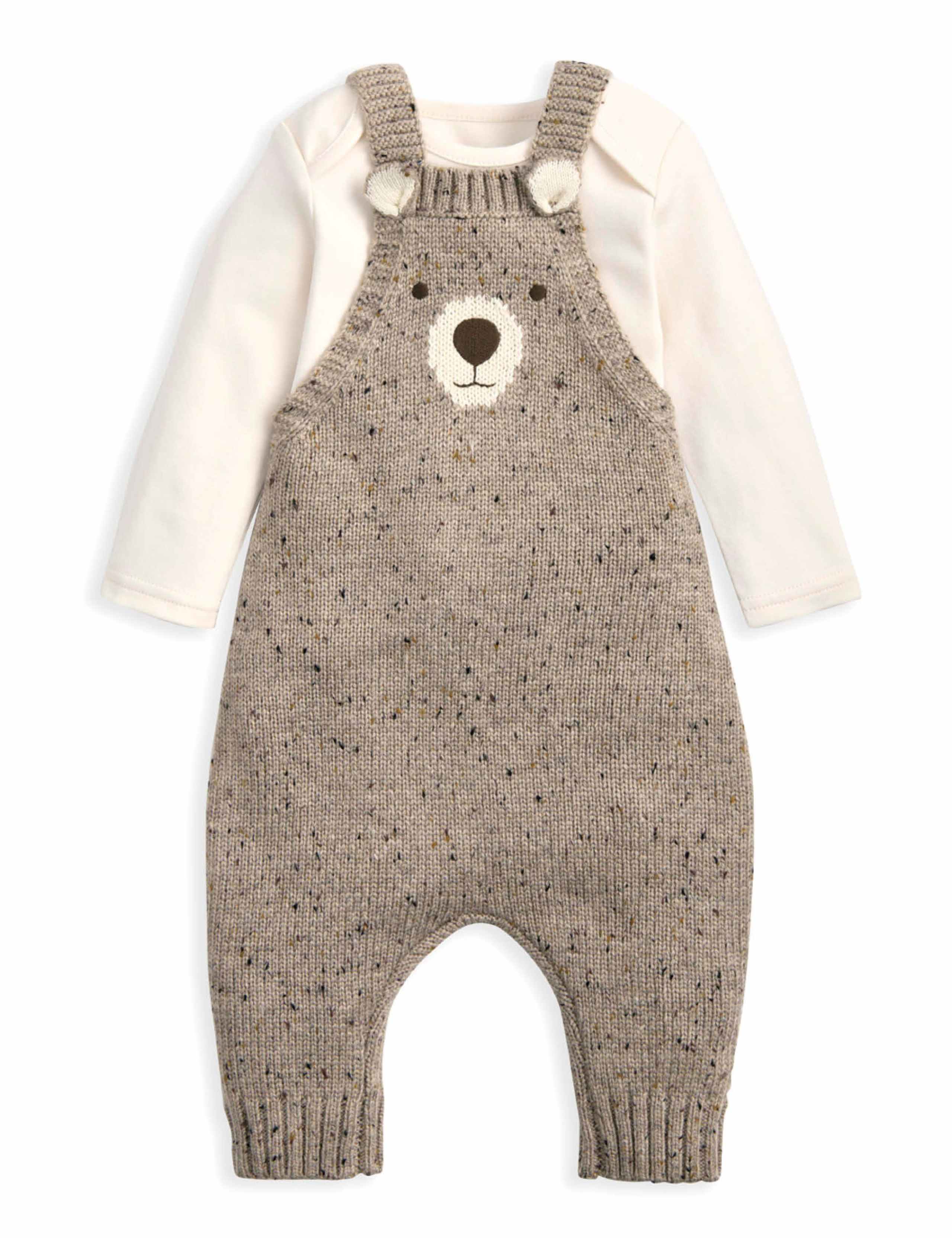 2pc Bear Dungaree Outfit (0-12 Mths) 2 of 5