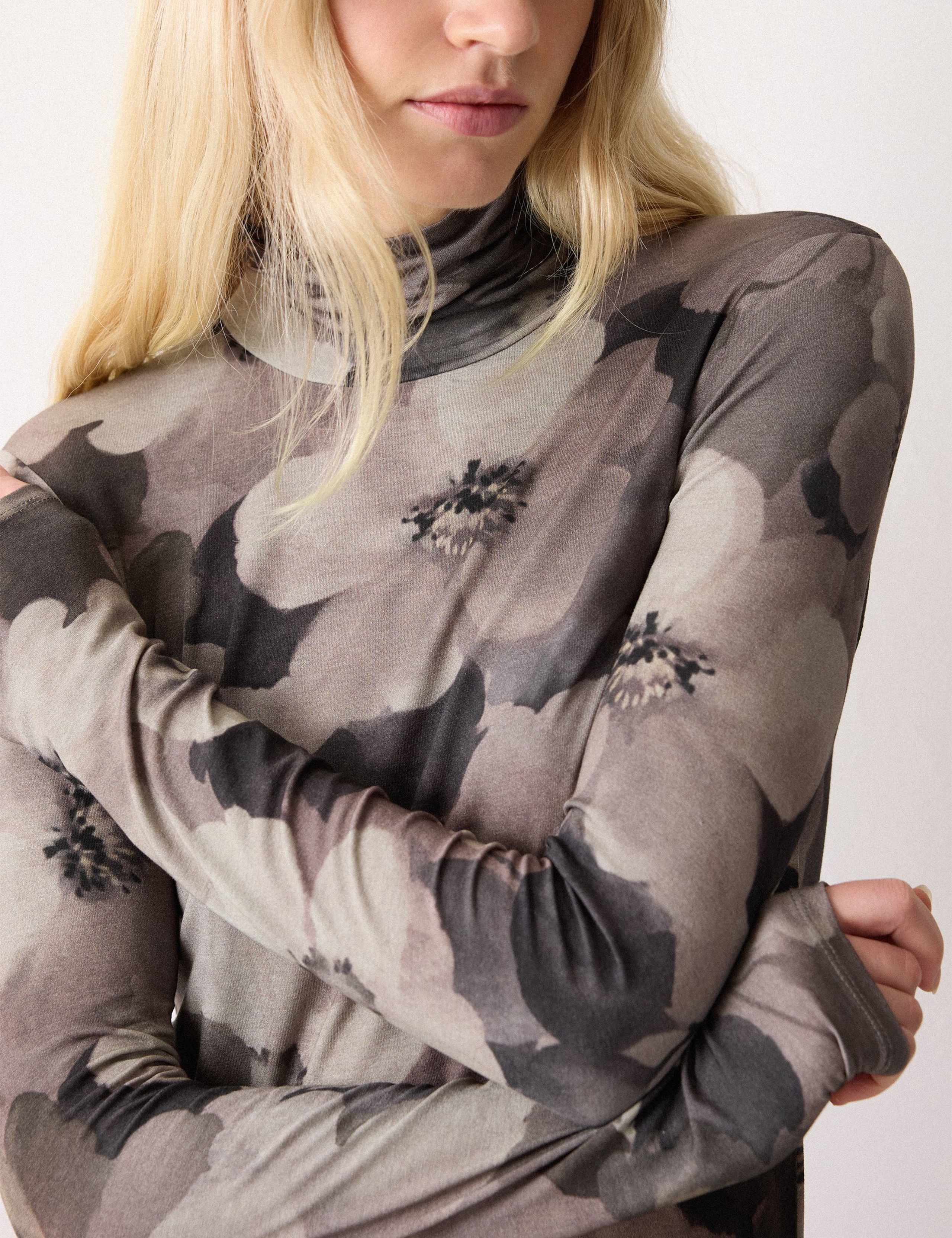 Floral Roll Neck Top 4 of 4