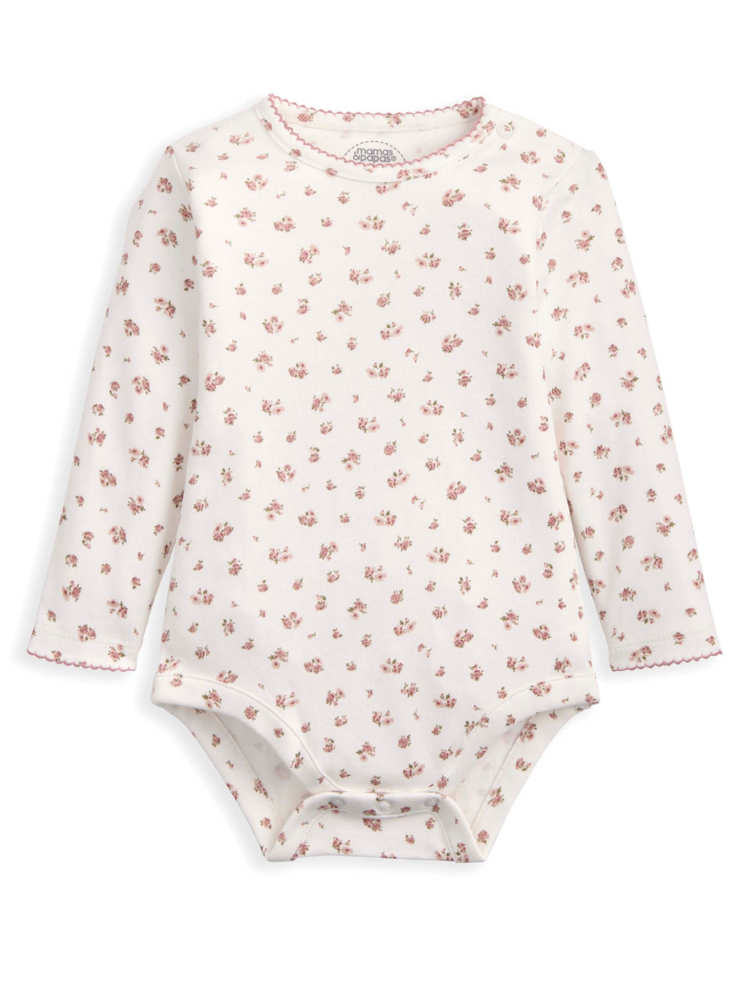 2 Pack Cotton Rich Floral Dungaree Outfit (0-12 Mths) 4 of 5