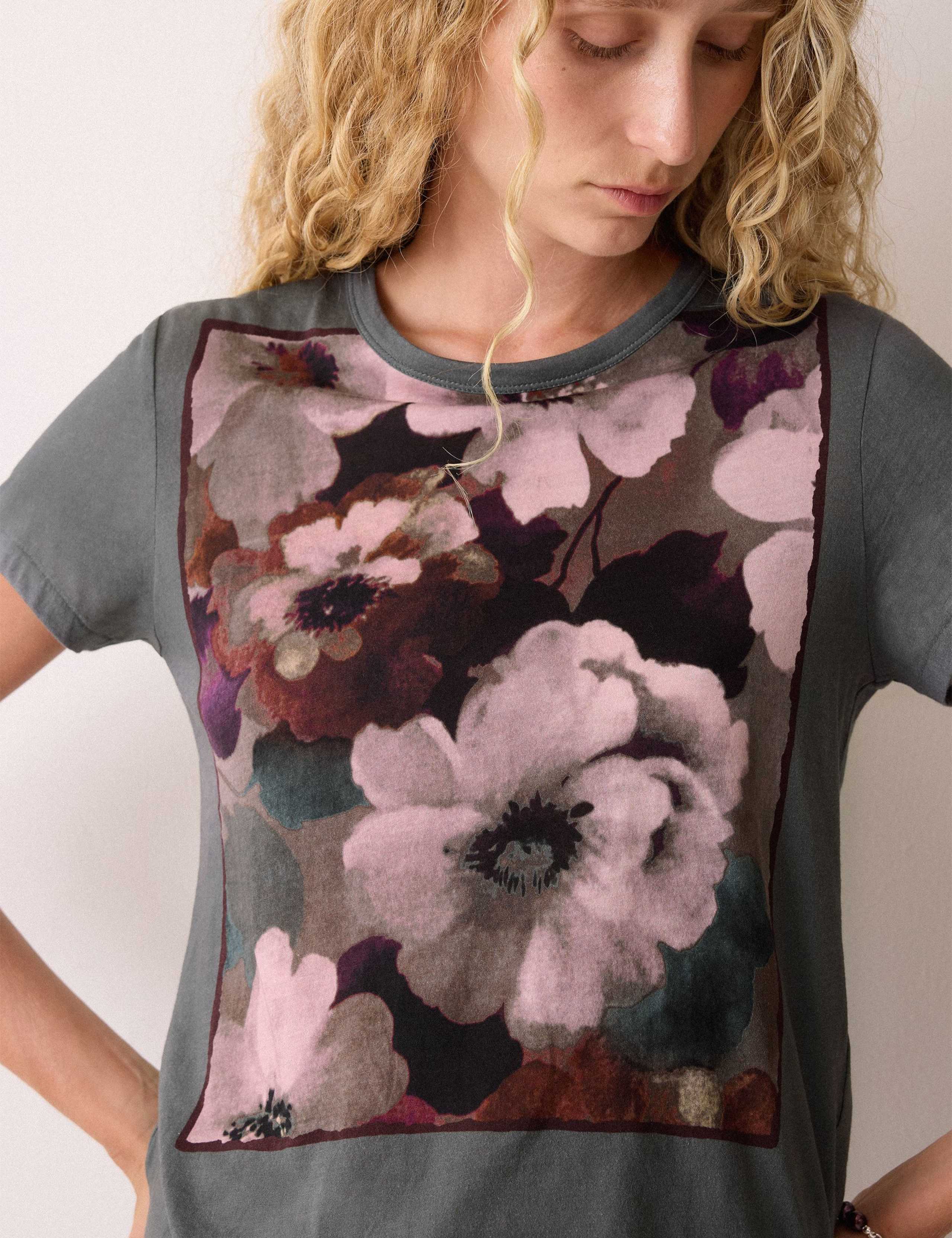 Pure Cotton Floral T-Shirt 2 of 4