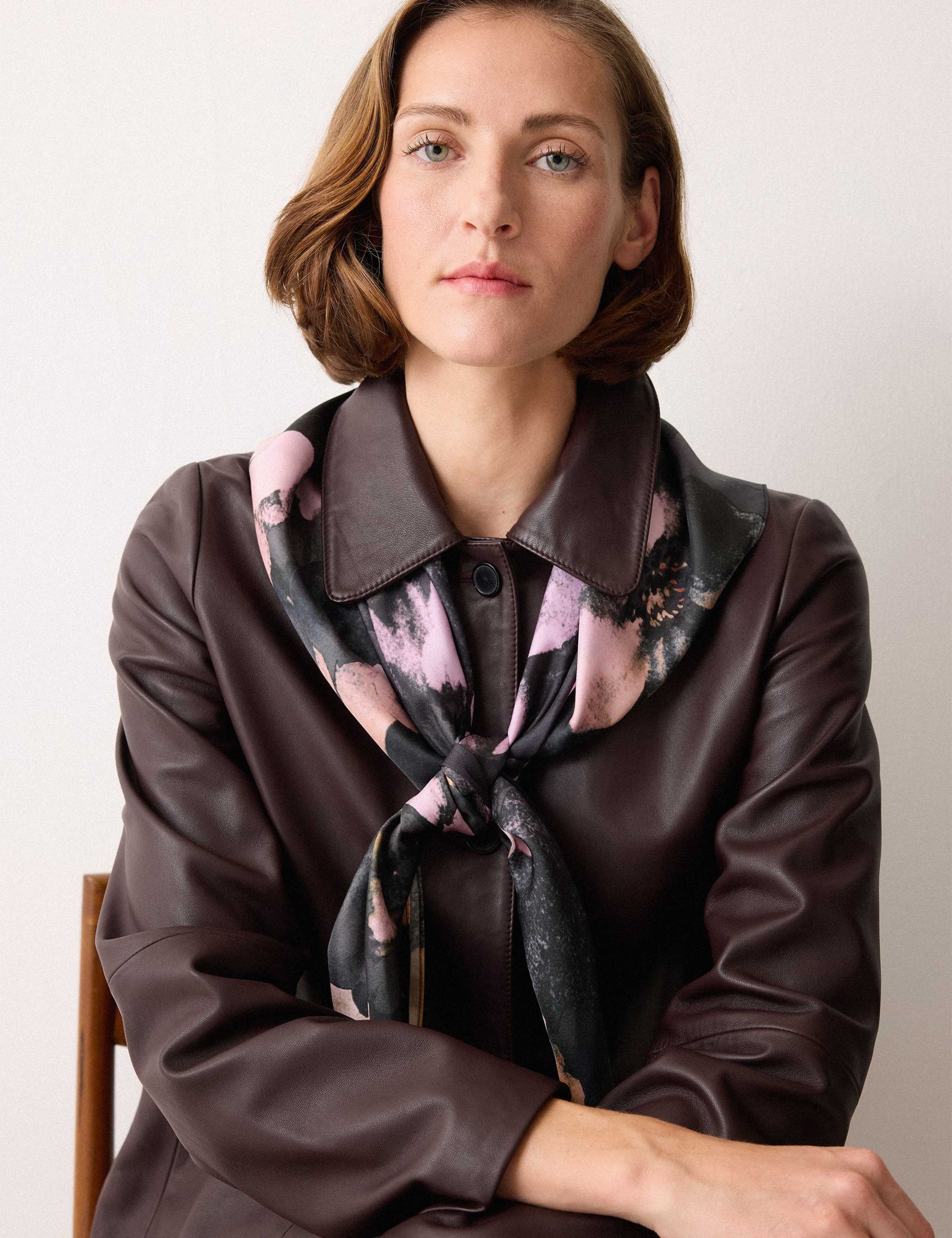 Pure Silk Floral Scarf 5 of 5