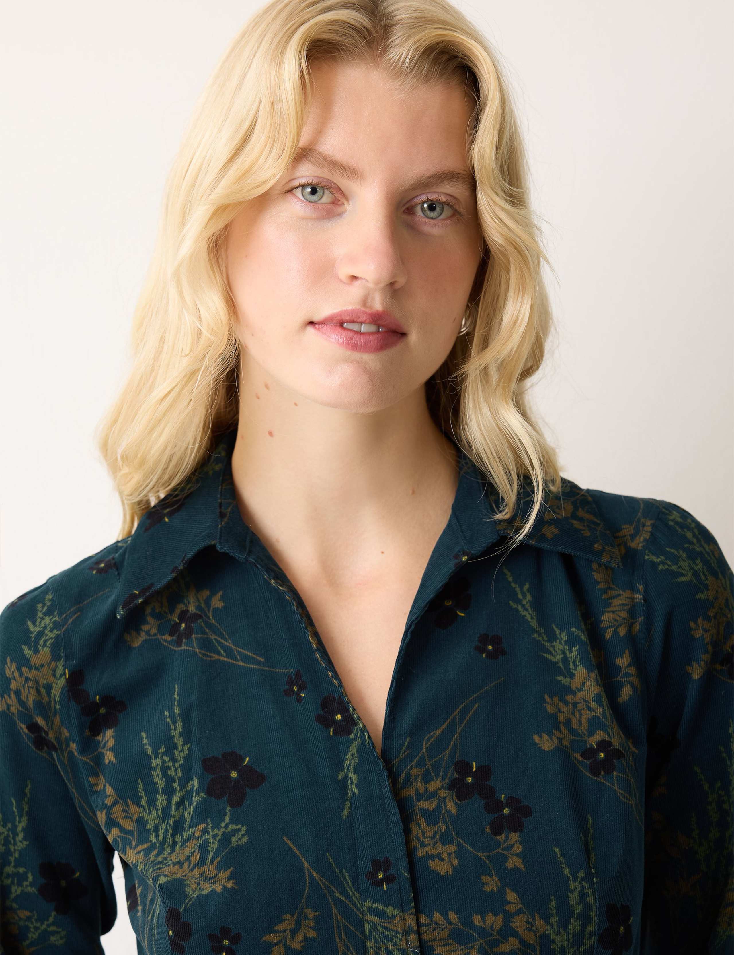 Cord Floral Midi Tailored Dress 5 of 5