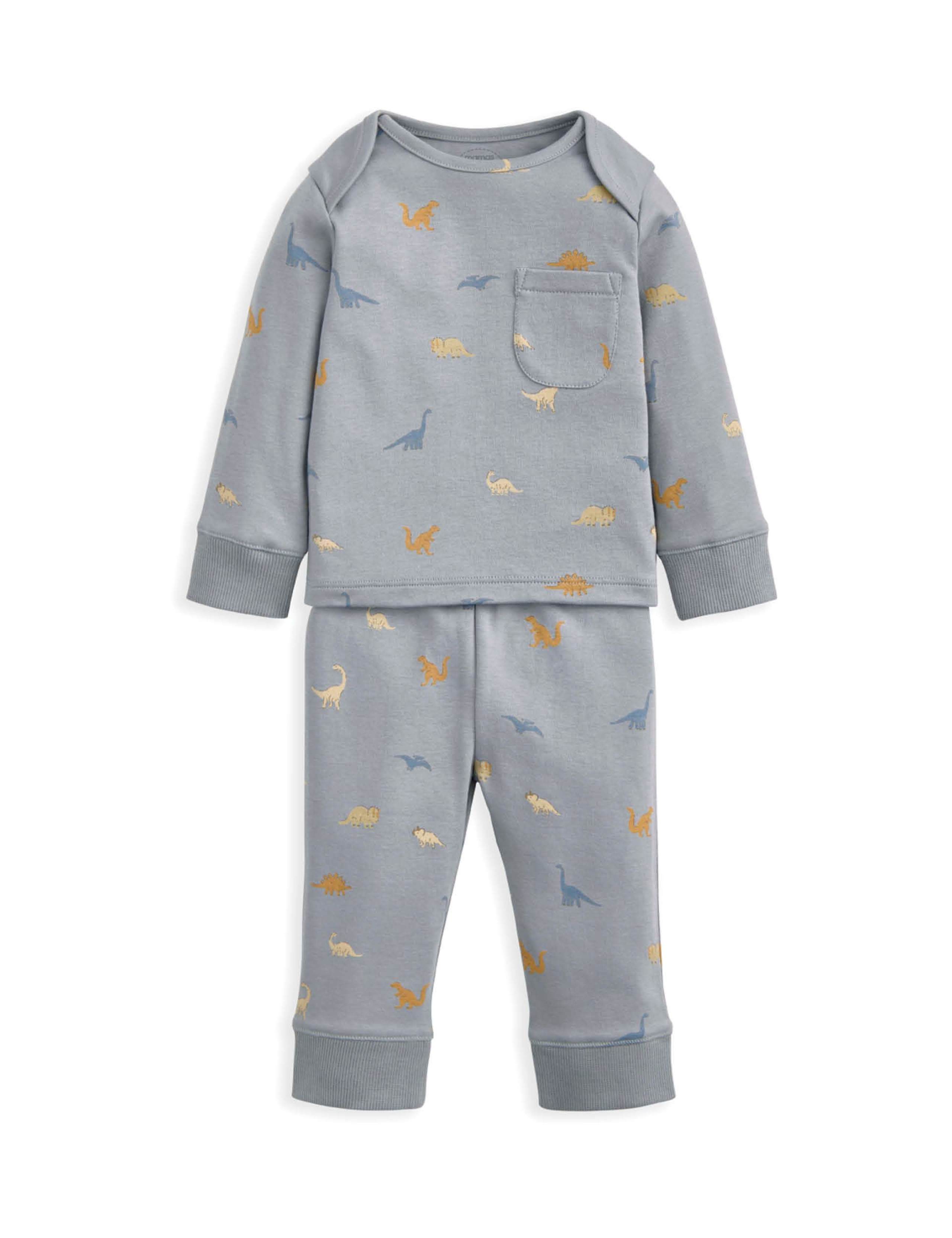 Pure Cotton Dinosaur Print Pyjamas (3-36 Mths) 2 of 4