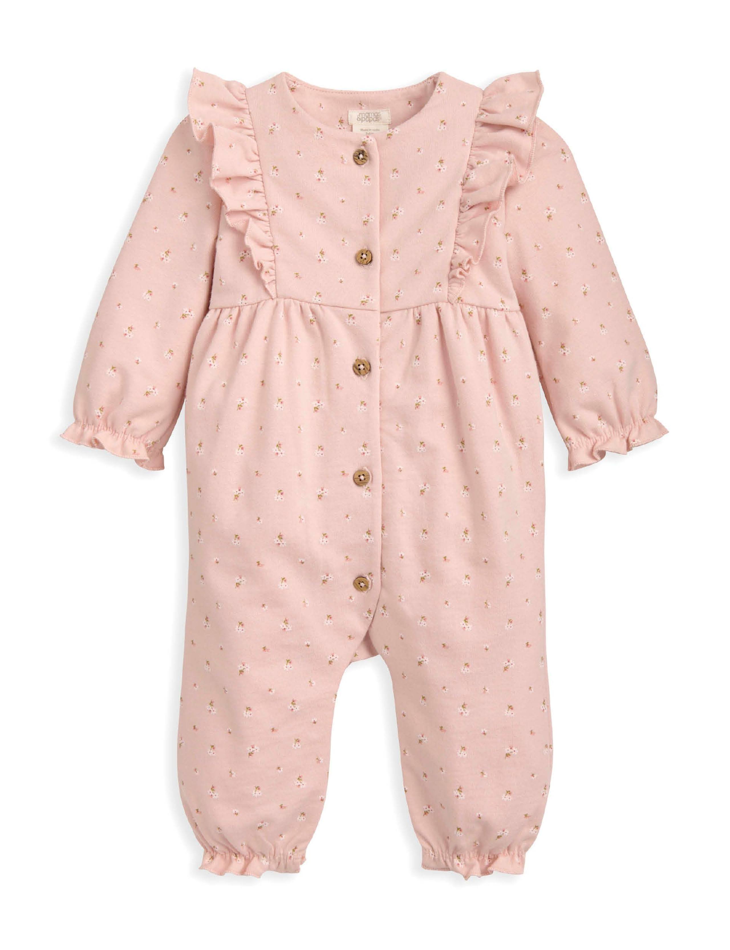 Pure Cotton Floral Romper (0-12 Mths) 2 of 6
