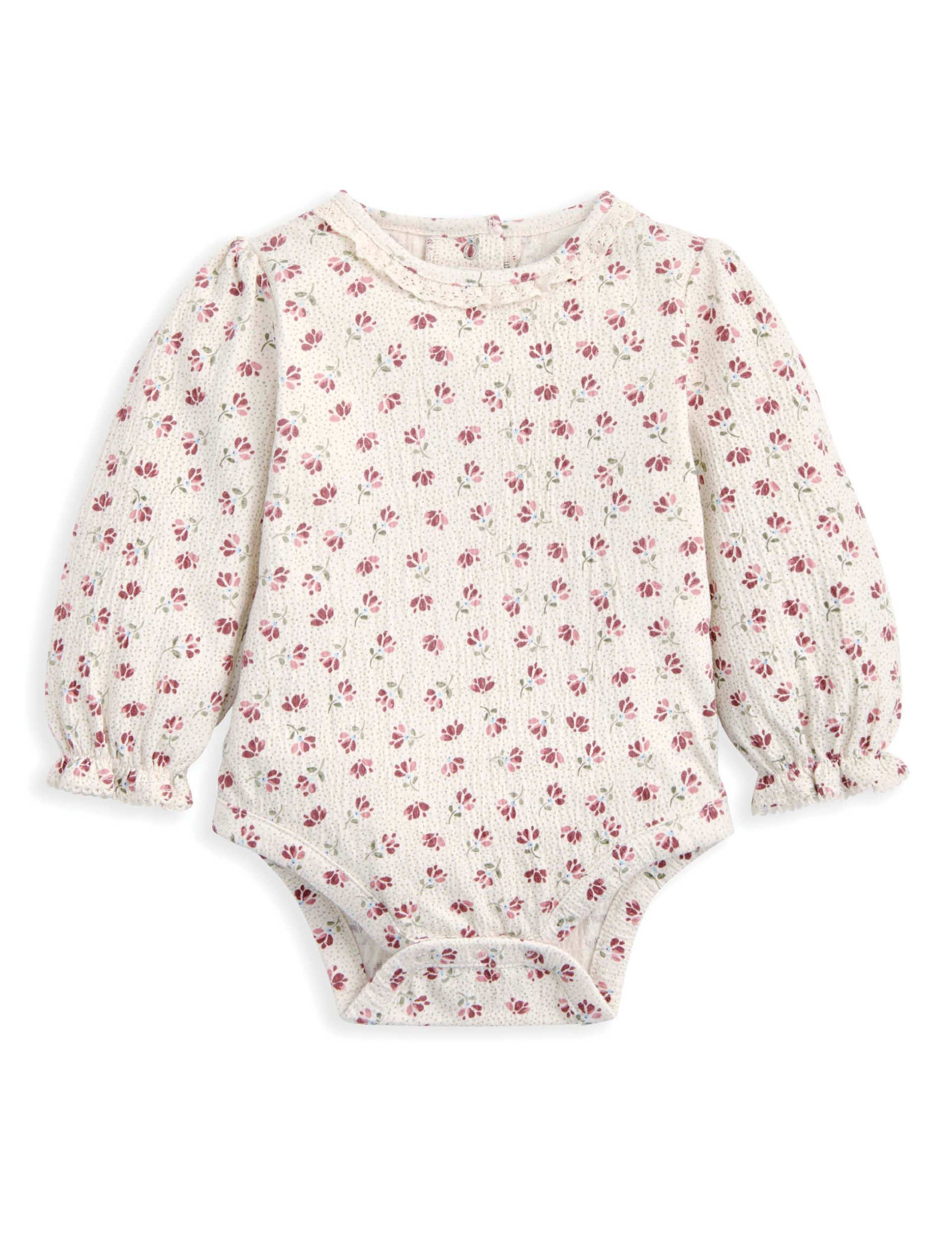 2pc Cotton Rich Floral Dress and Bodysuit Outfit (0-18 Mths) 4 of 4