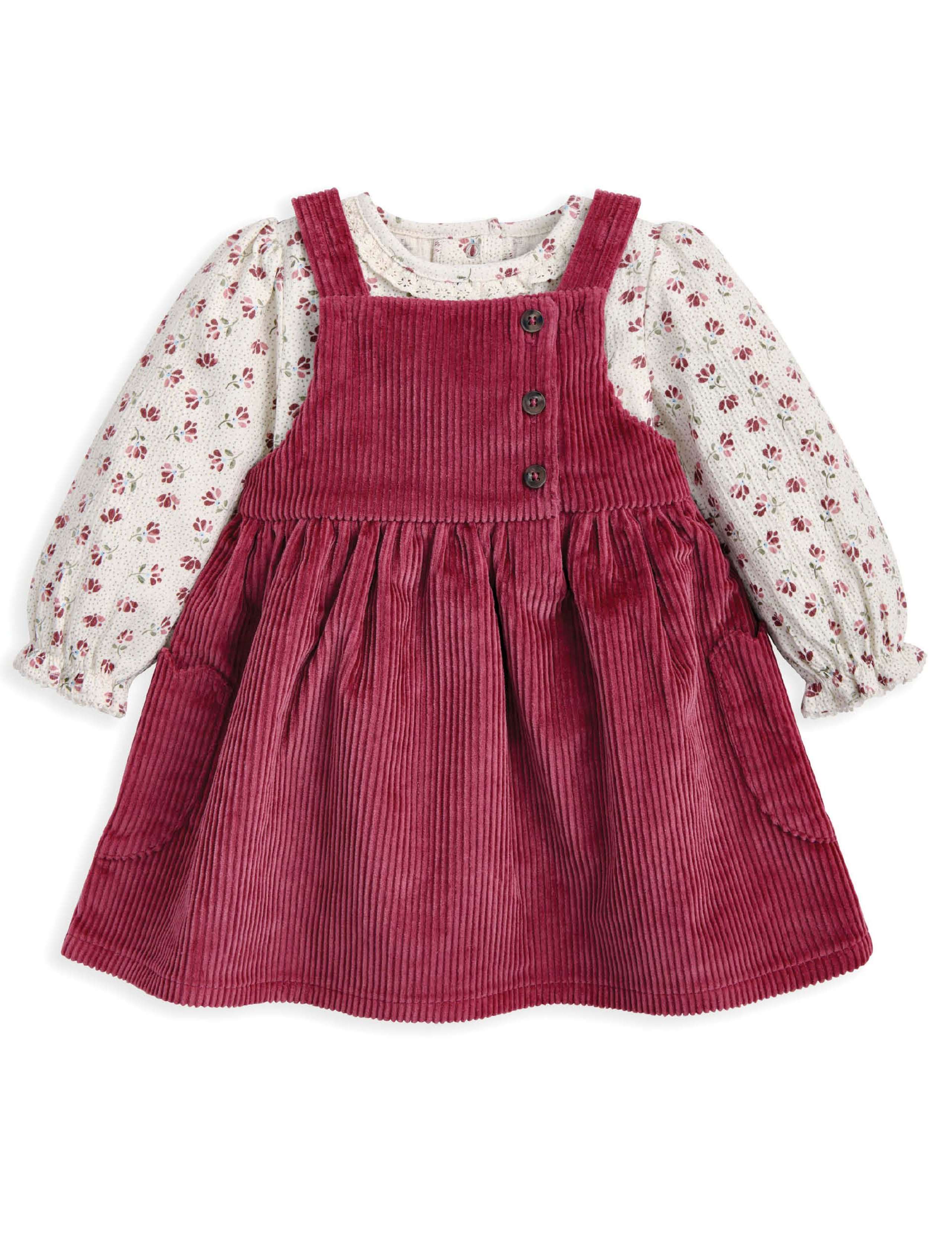 2pc Cotton Rich Floral Dress and Bodysuit Outfit (0-18 Mths) 2 of 4
