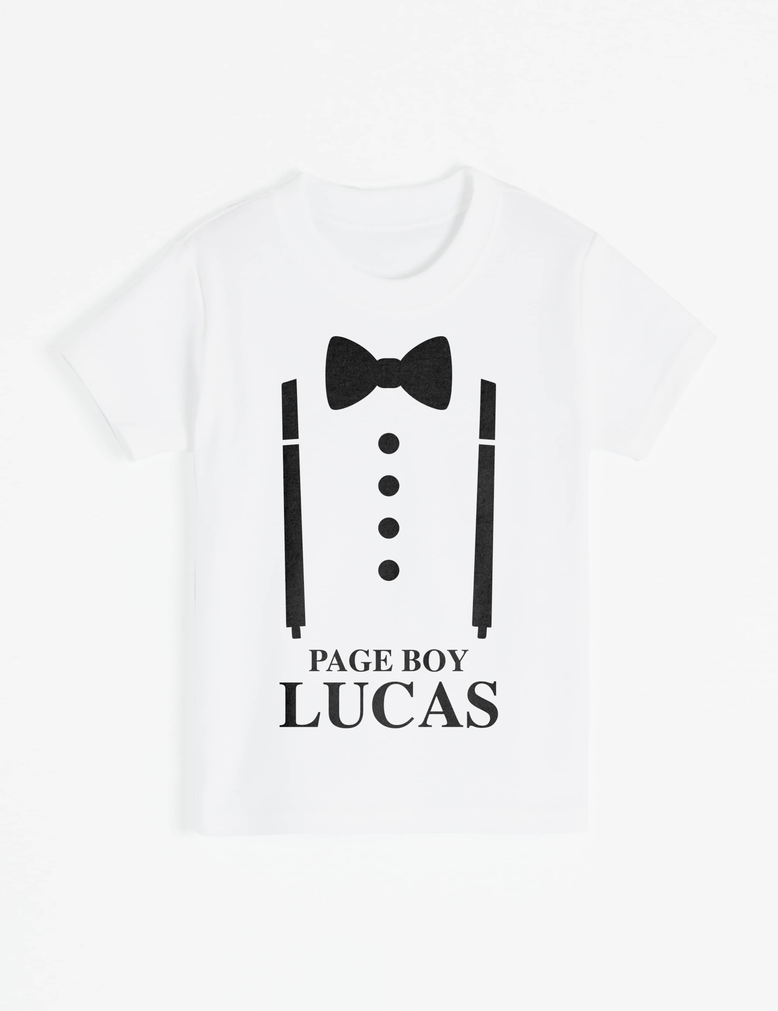 Personalised Kids Page Boy T-Shirt (3-12 Yrs) 1 of 3