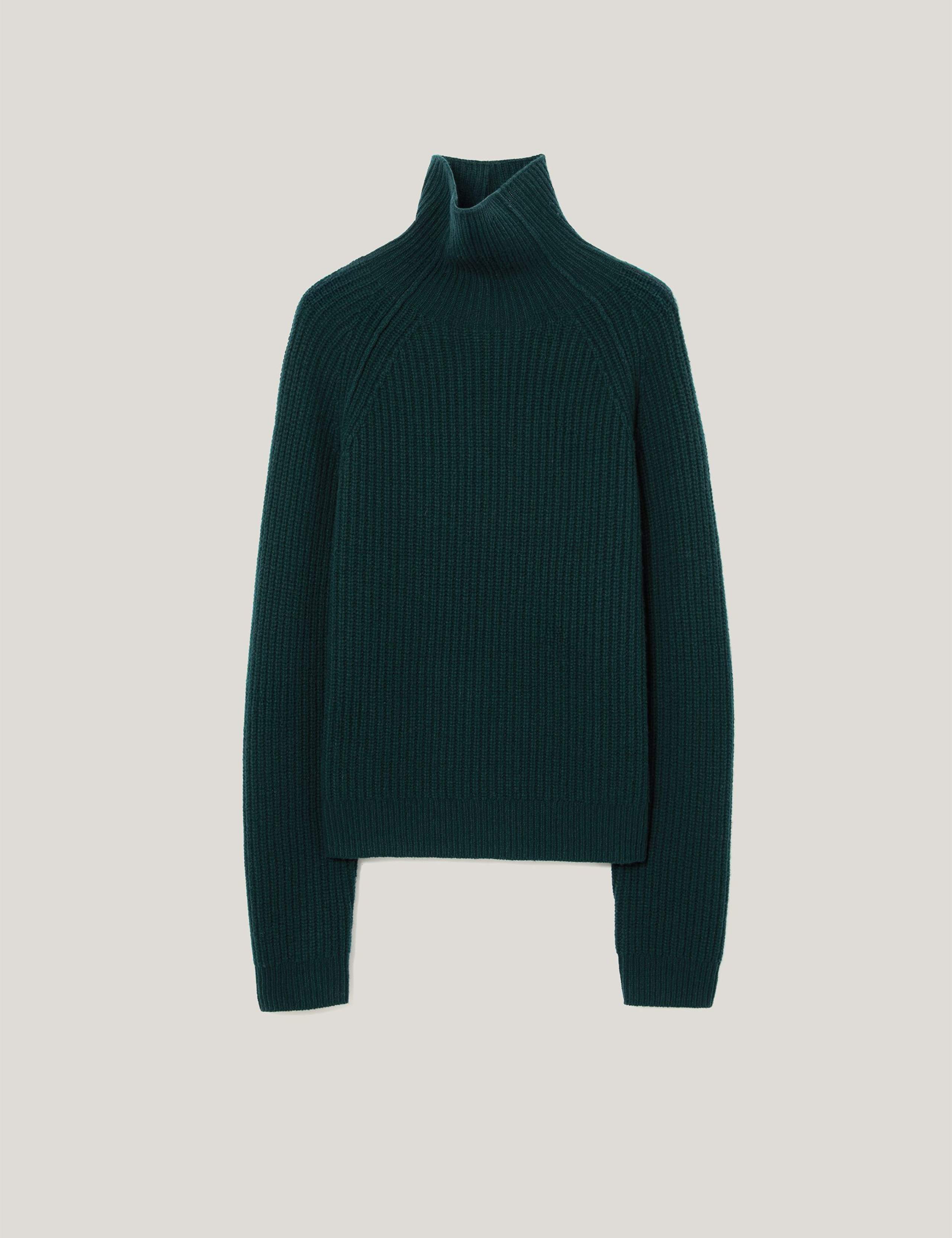 Pure Wool Ribbed Roll Neck Jumper 2 of 6