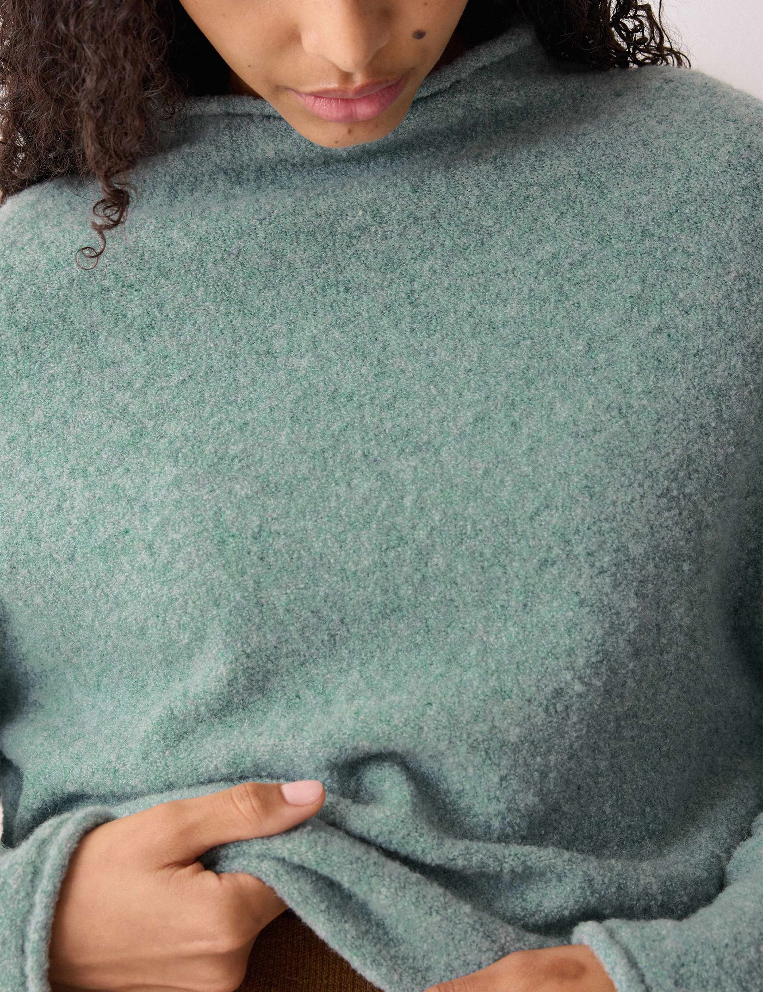 Wool Rich Textured High Neck Jumper 3 of 7