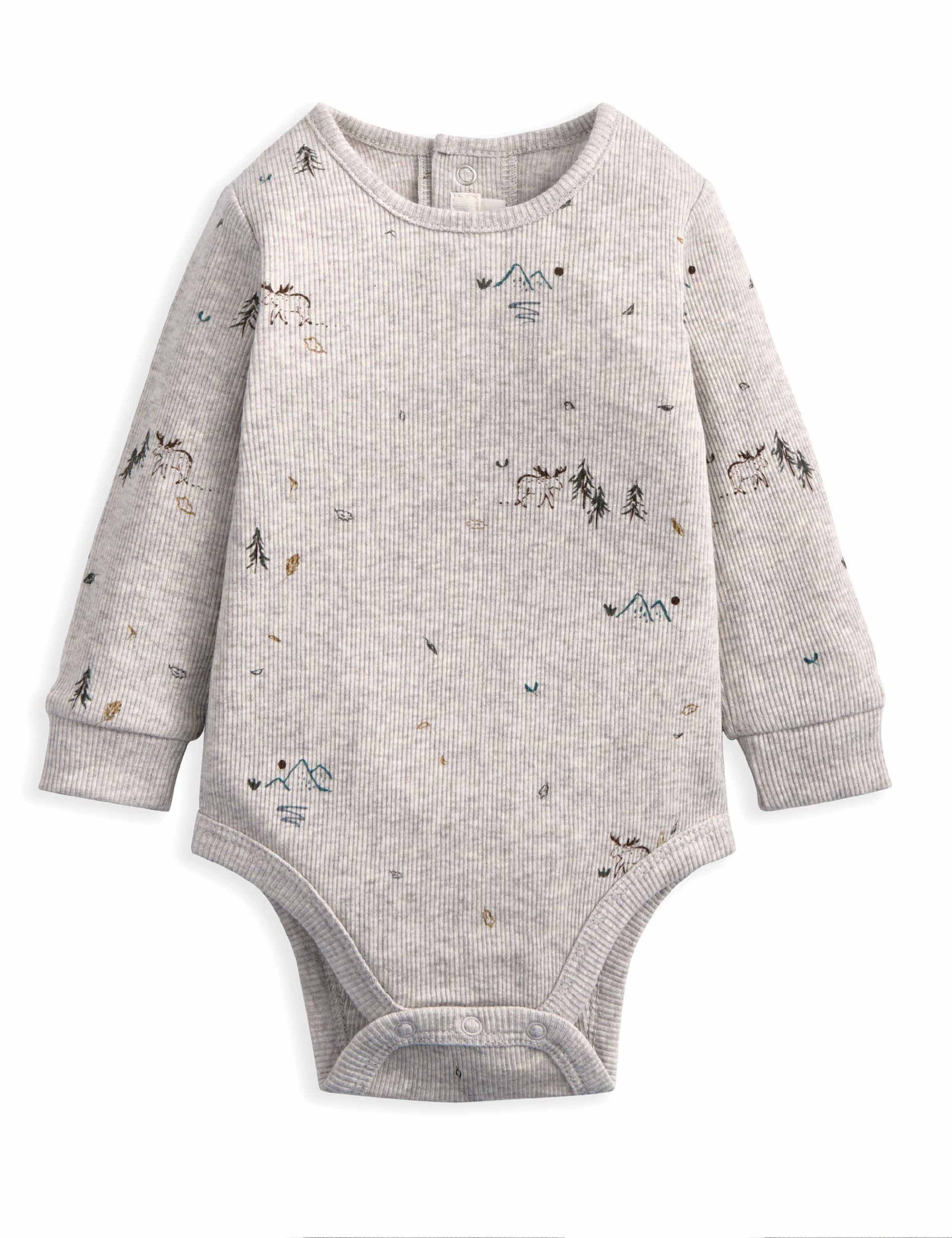2pc Moose Print Dungarees Outfit (0-3 Yrs) 3 of 4
