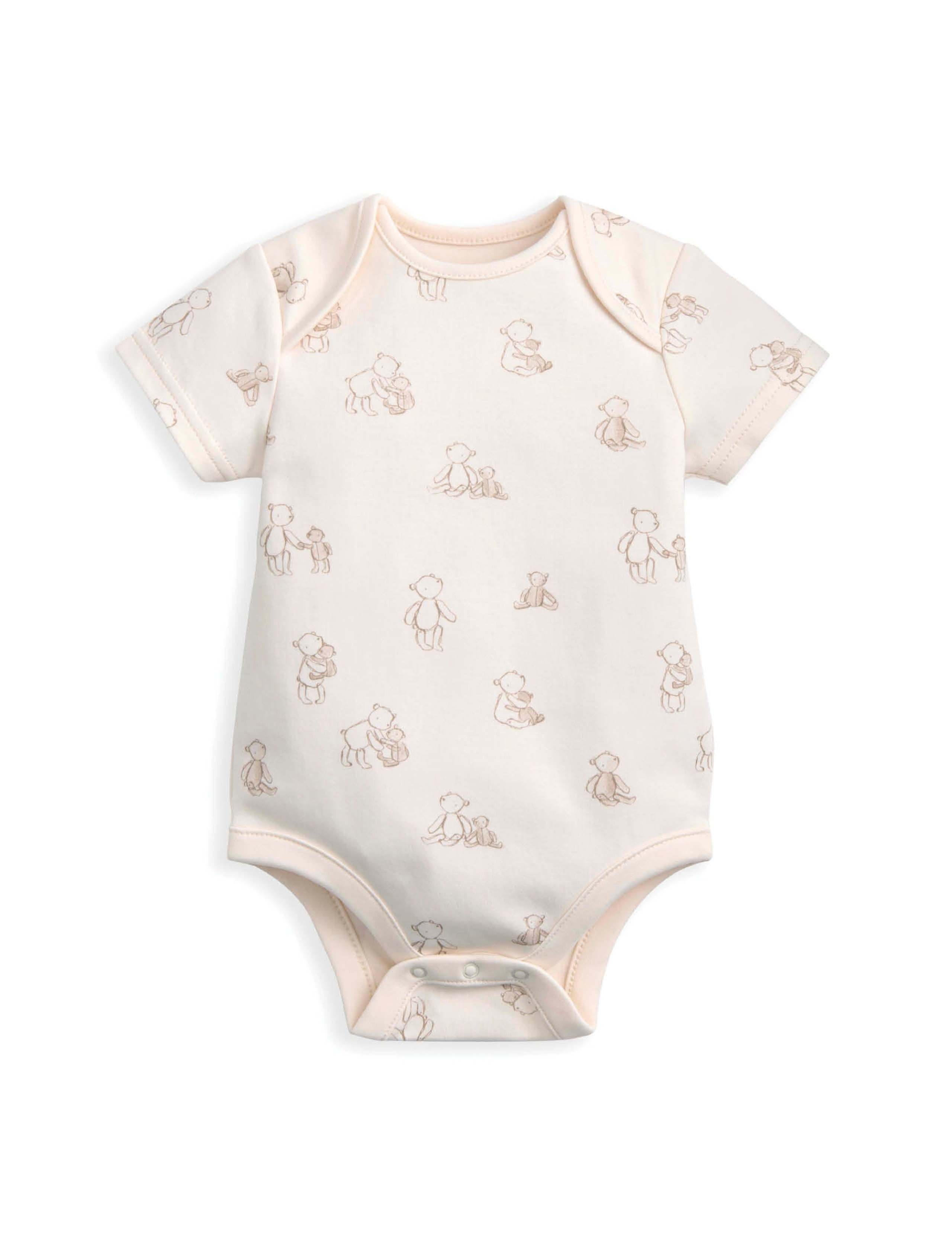 4pc Teddy Bear Bodysuit and Hat Set (0-9 Mths) 6 of 6