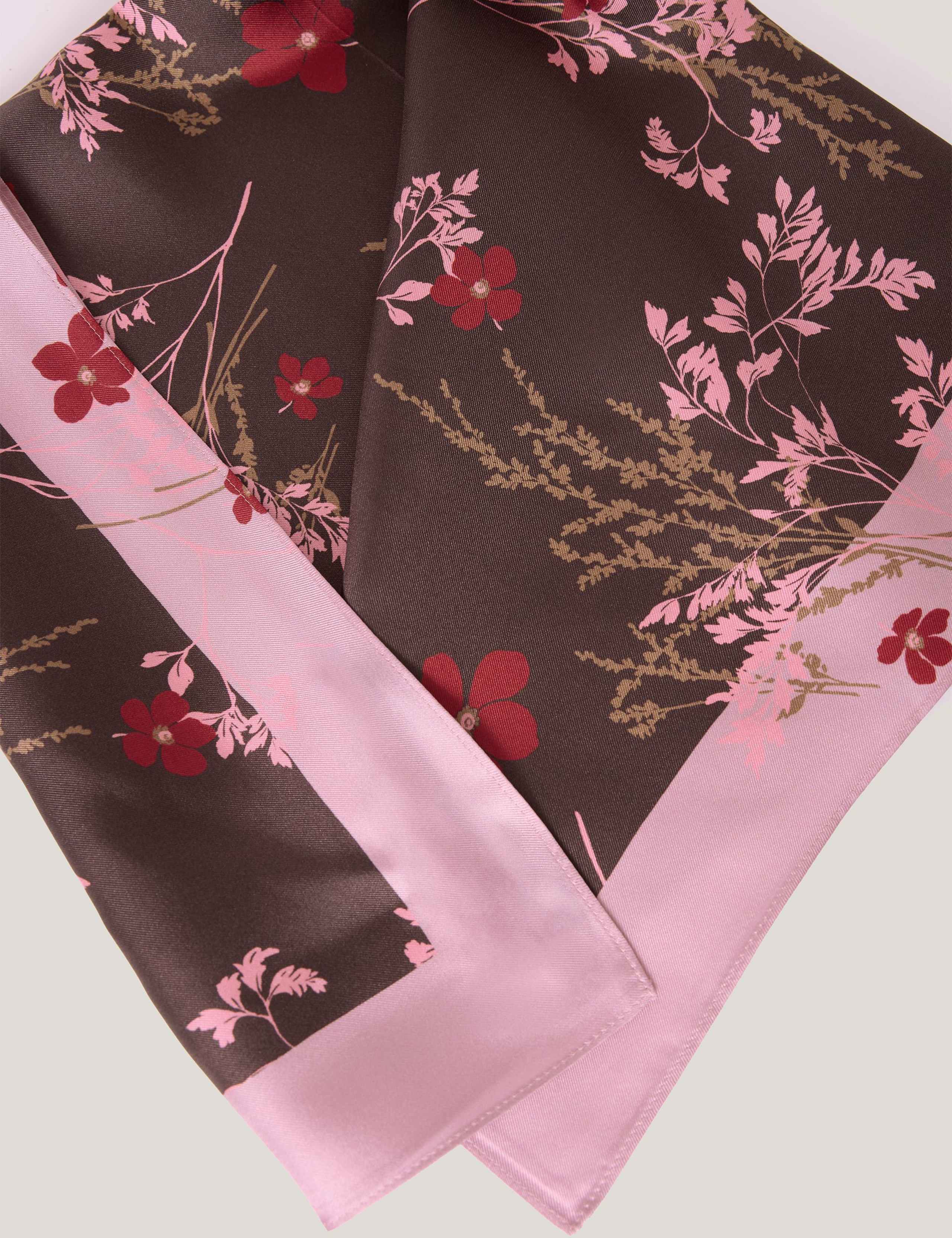 Pure Silk Floral Scarf 3 of 5