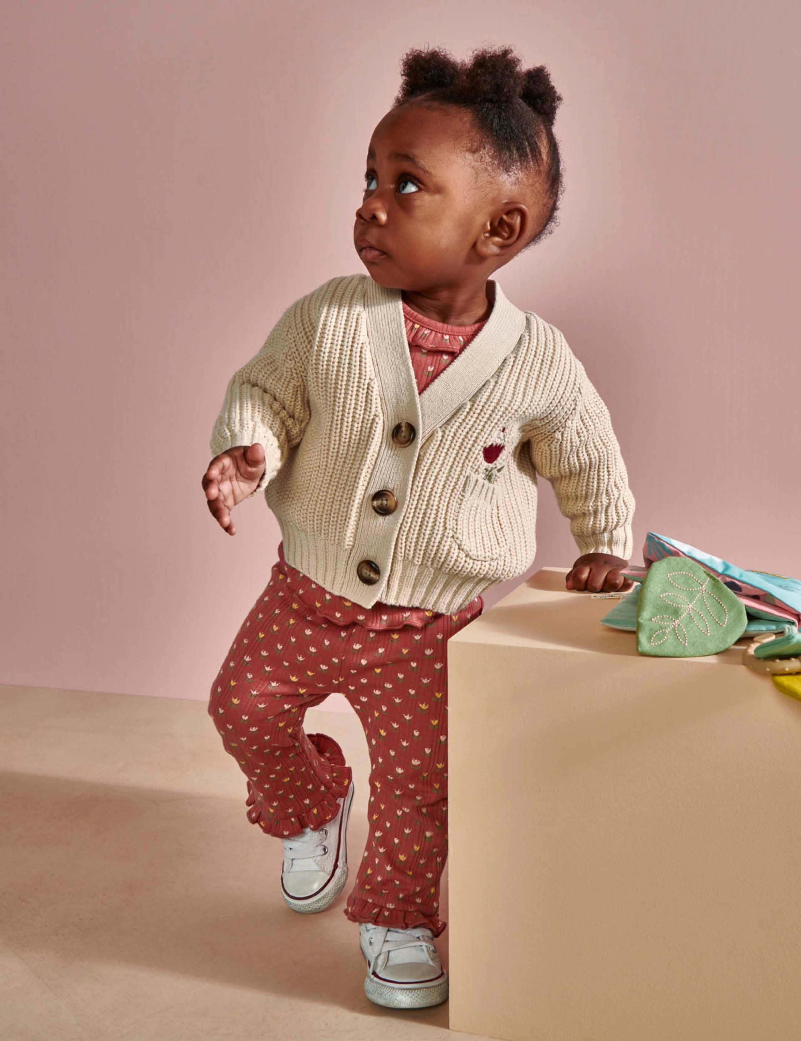 Pure Cotton Knitted Cardigan (0-3 Yrs) 8 of 10