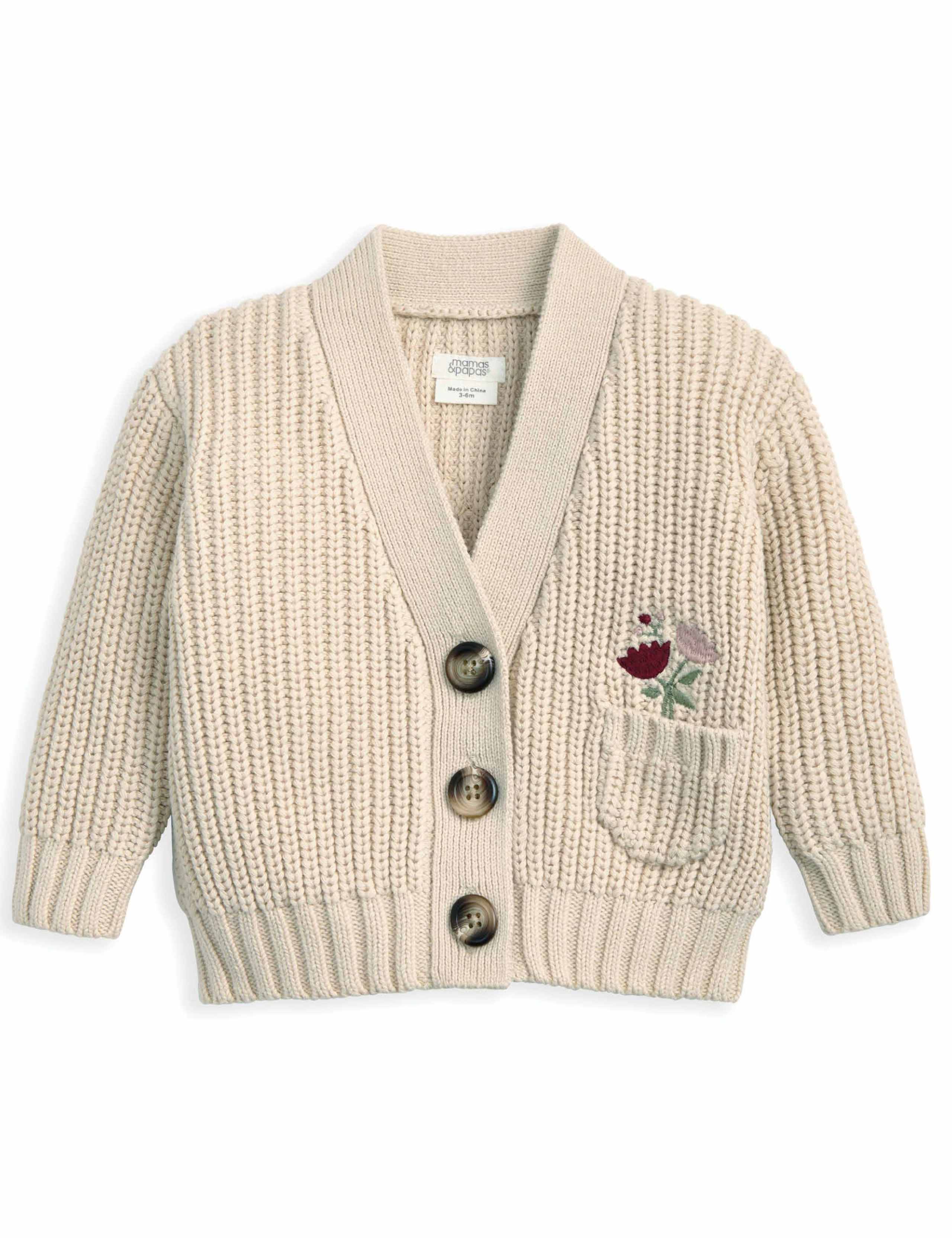 Pure Cotton Knitted Cardigan (0-3 Yrs) 2 of 10