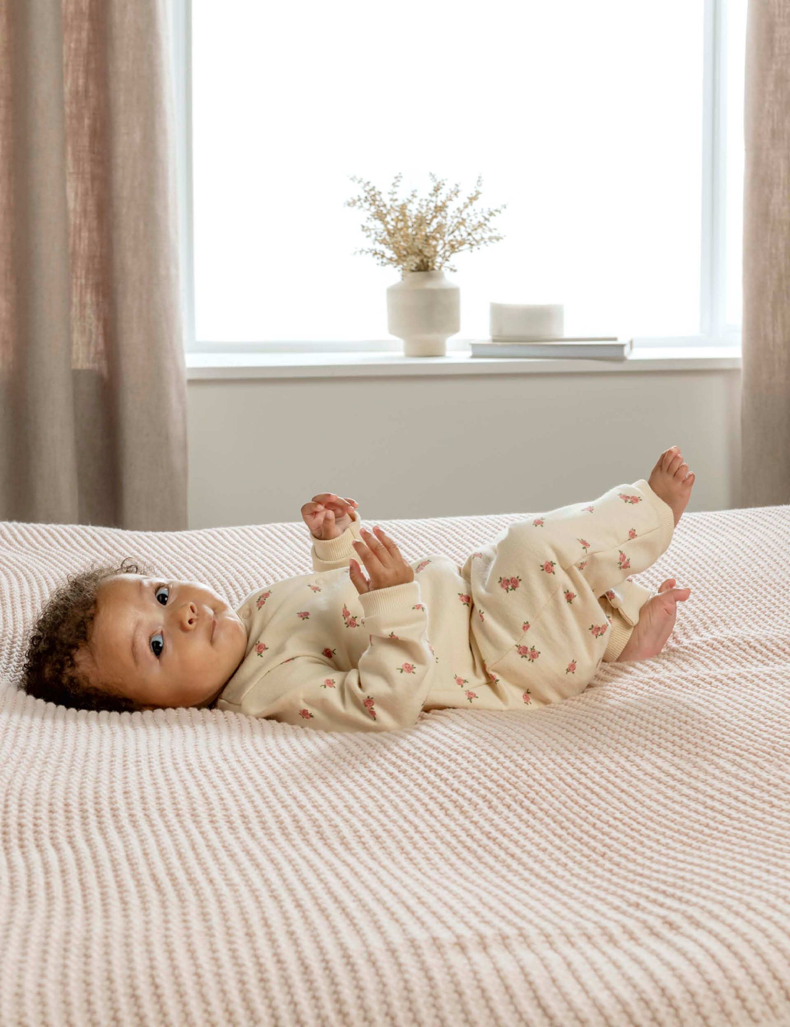 Pure Cotton Floral Romper (0-12 Mths) 5 of 11