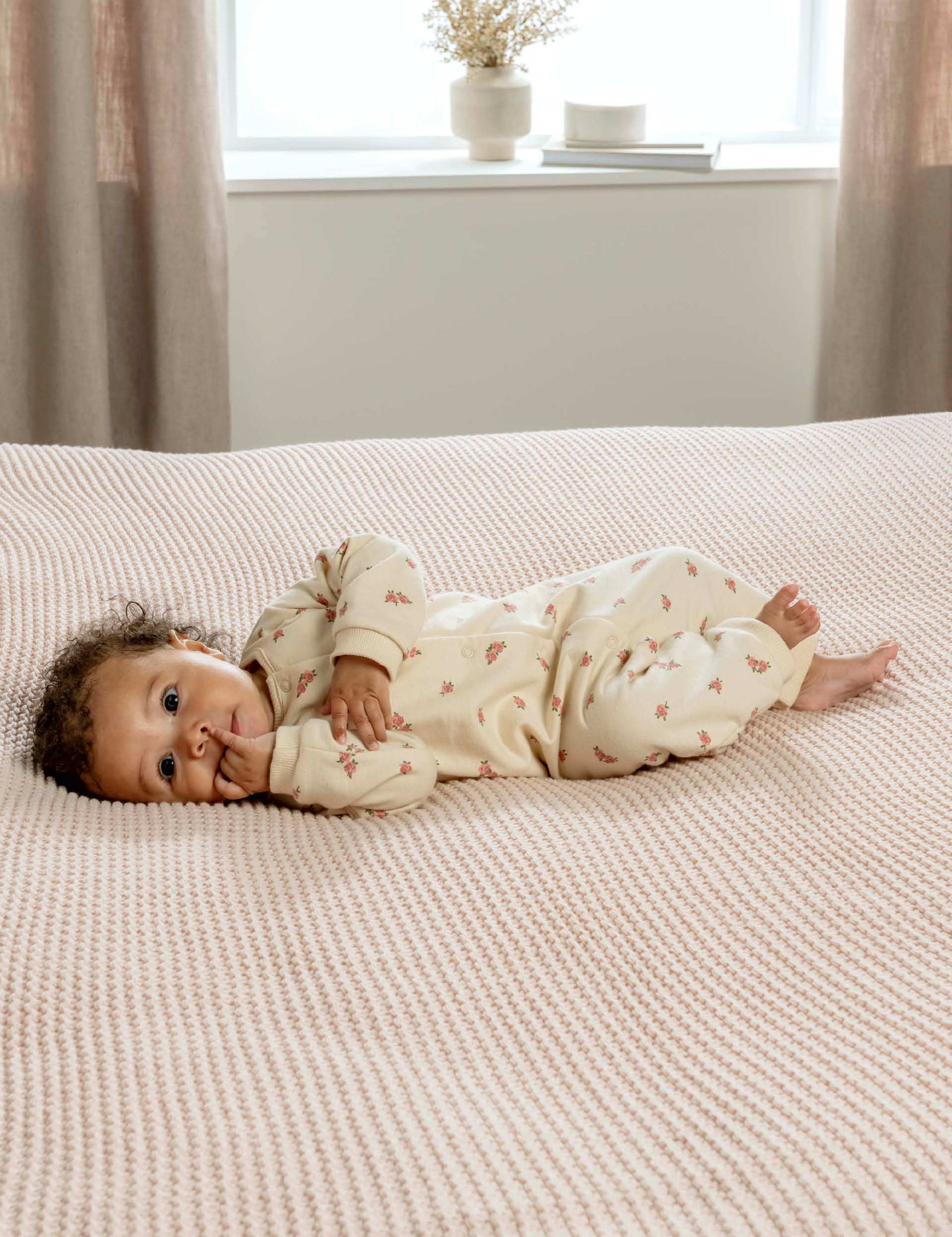 Pure Cotton Floral Romper (0-12 Mths) 8 of 11