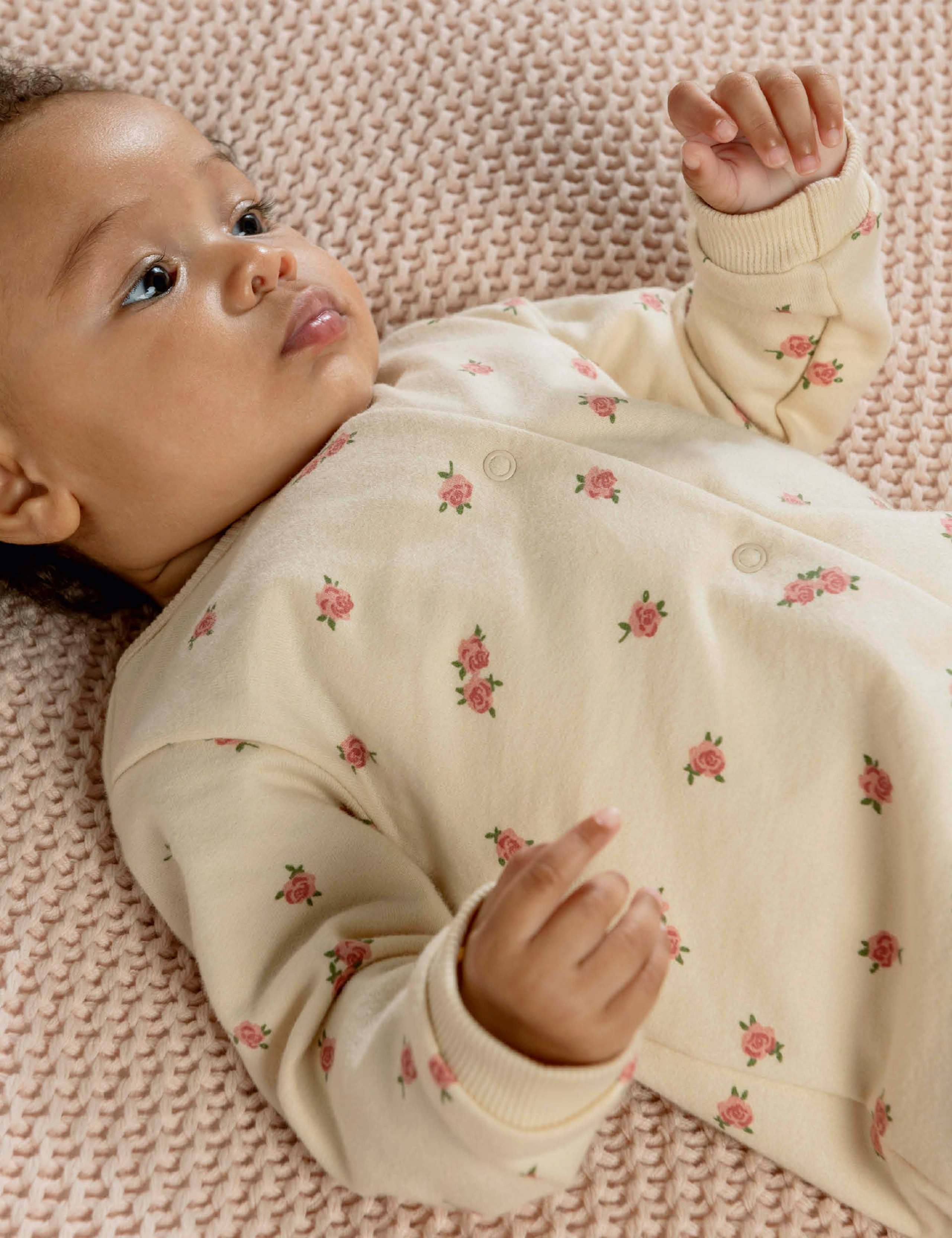 Pure Cotton Floral Romper (0-12 Mths) 10 of 11
