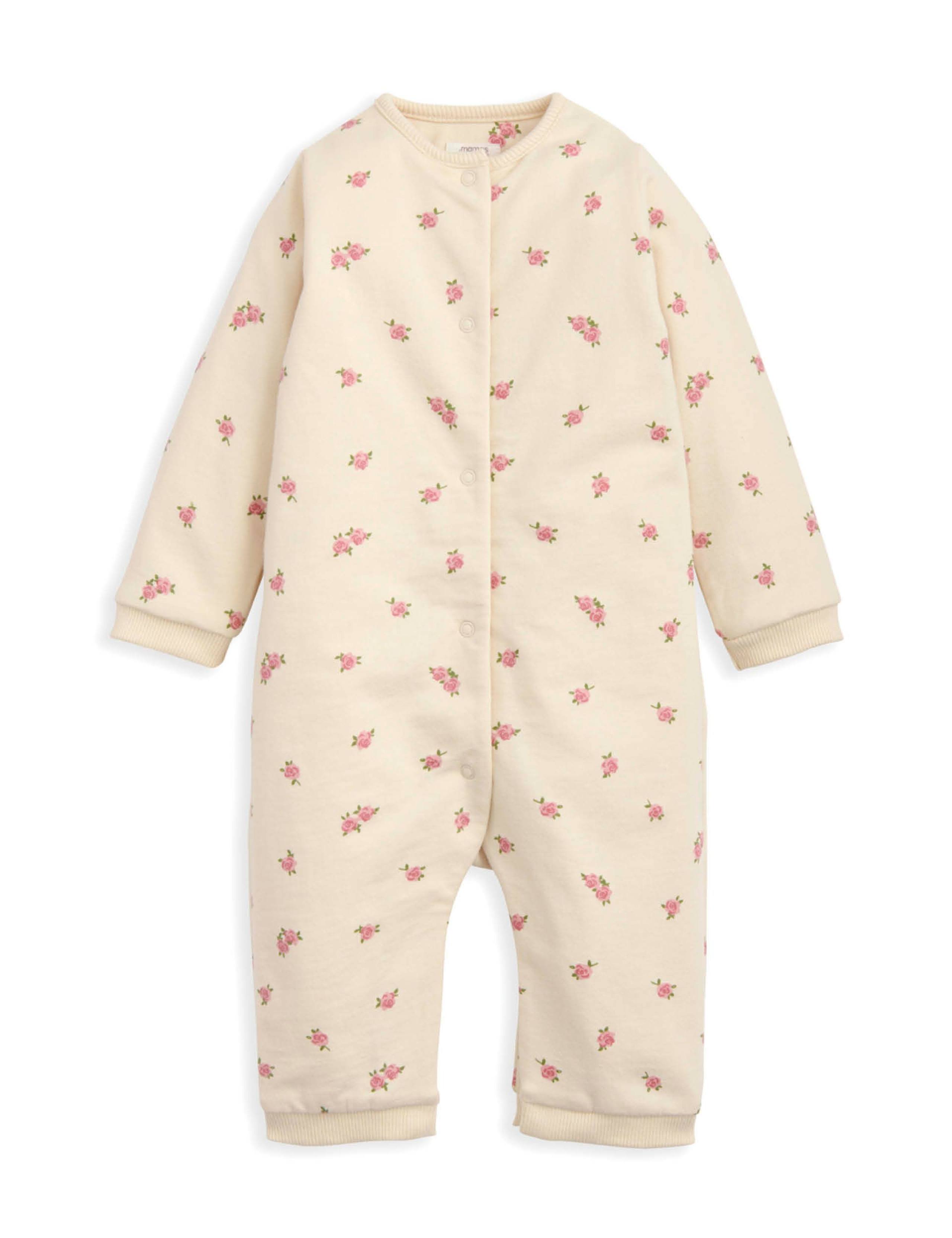 Pure Cotton Floral Romper (0-12 Mths) 2 of 11