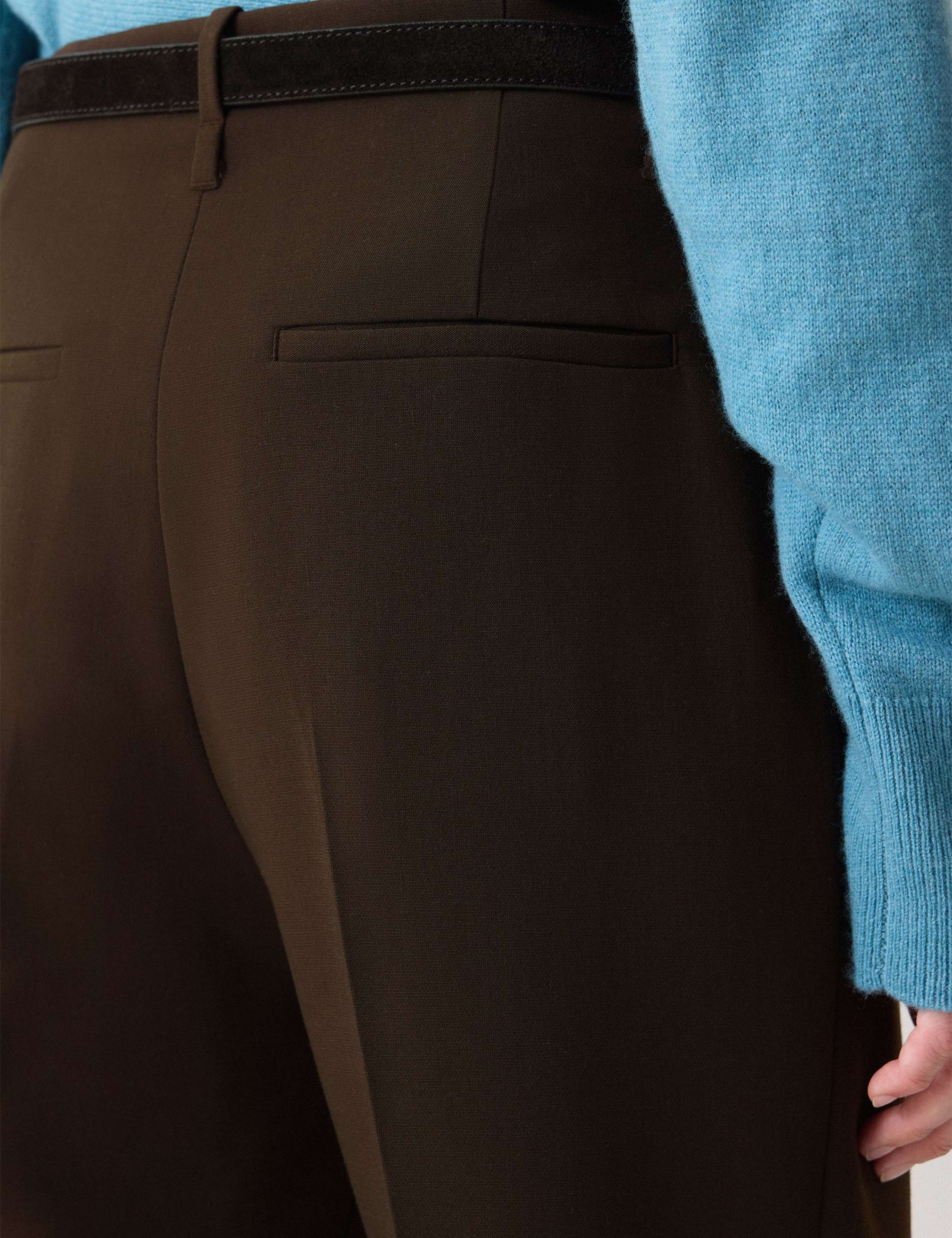 Crepe Straight Leg Ankle Grazer Trousers 3 of 5