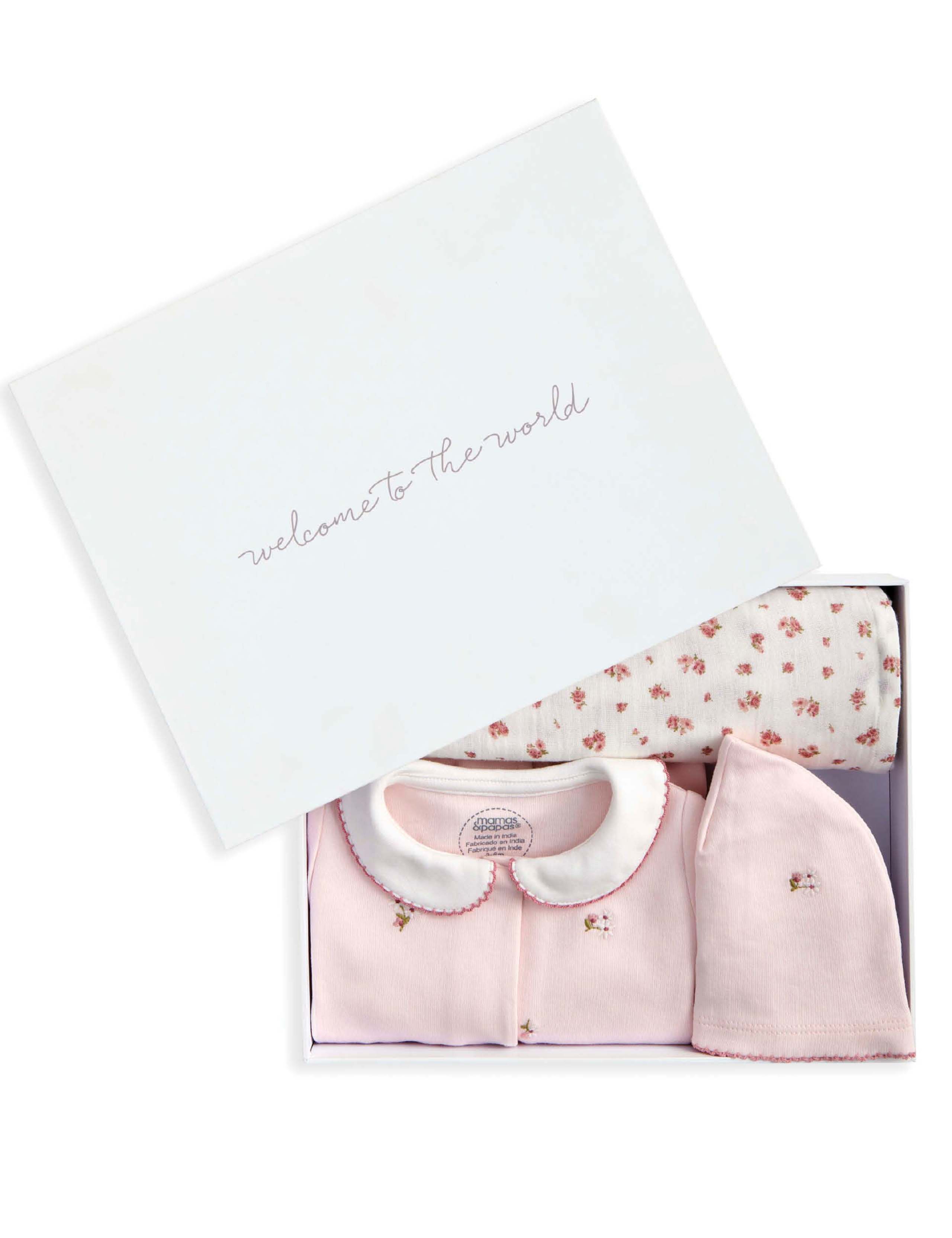 3pc Pure Cotton Embroidered Starter Set (0-6 Mths) 2 of 5