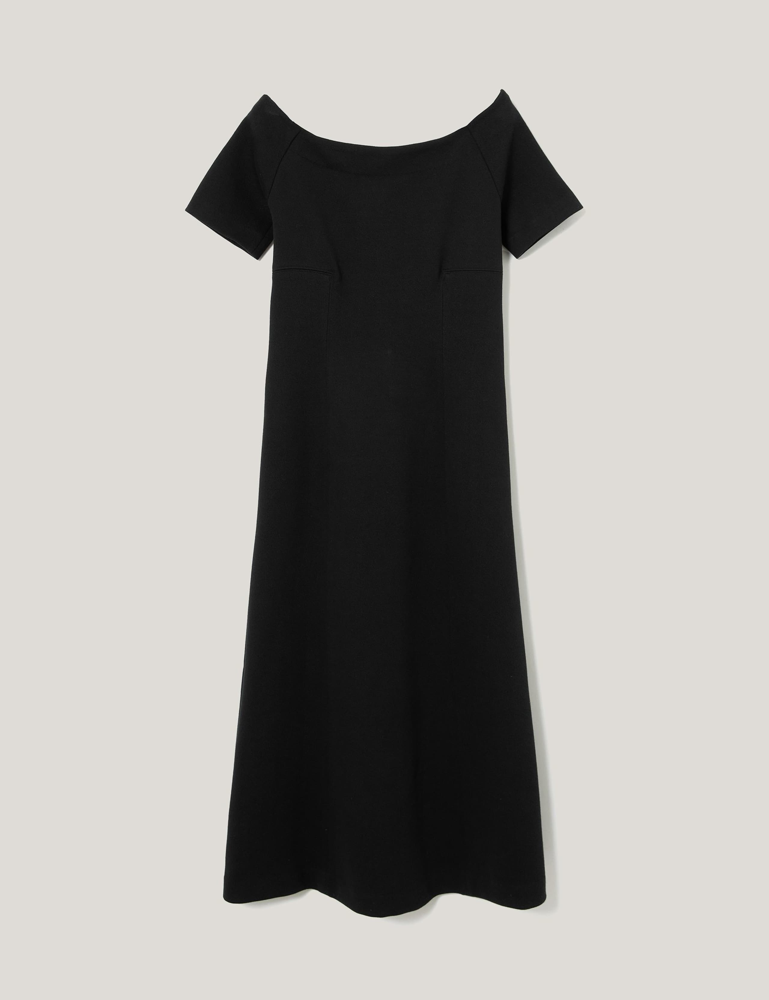 Crepe Bardot Midi Dress 2 of 5