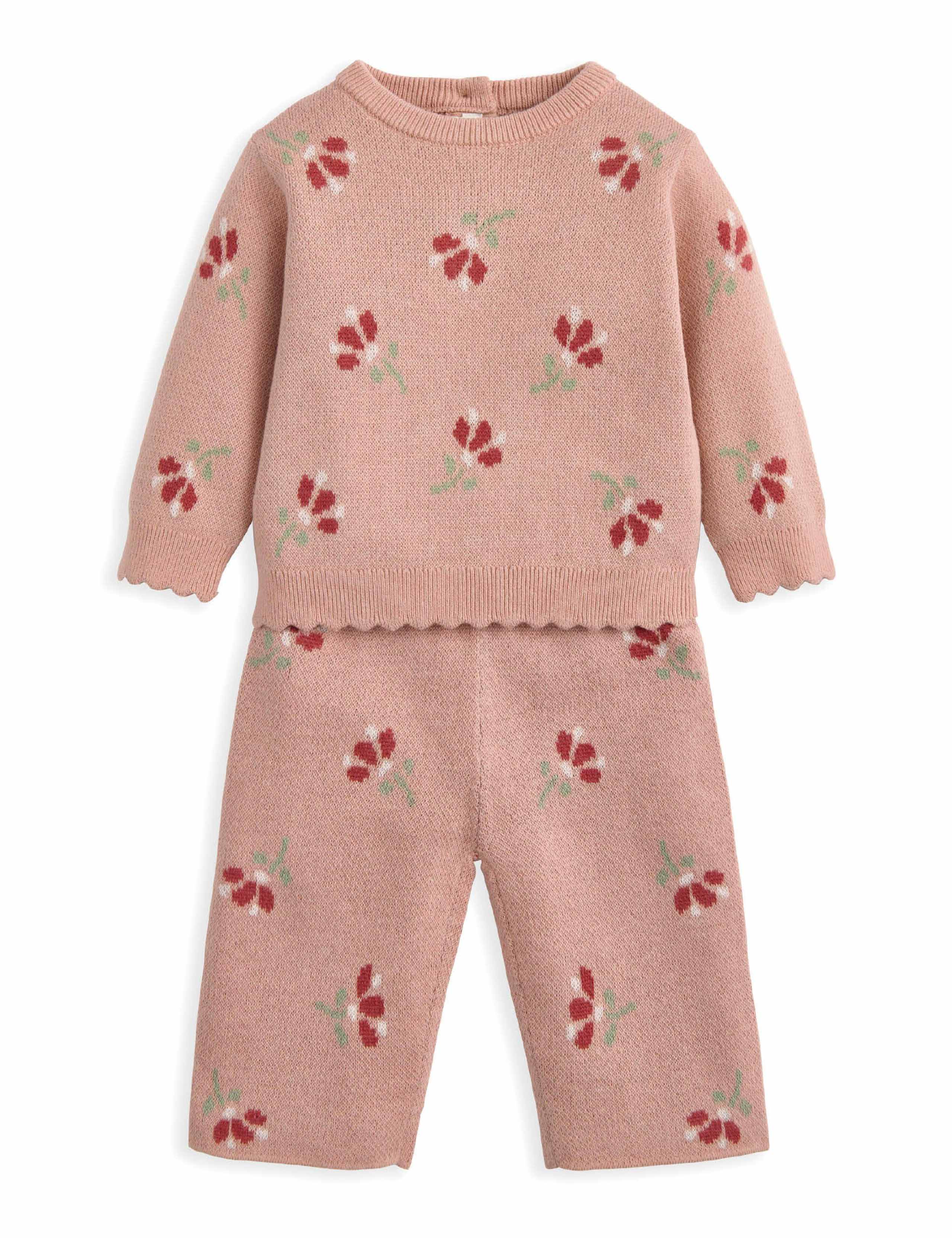 2pc Pure Cotton Floral Outfit (0-12 Mths) 2 of 4