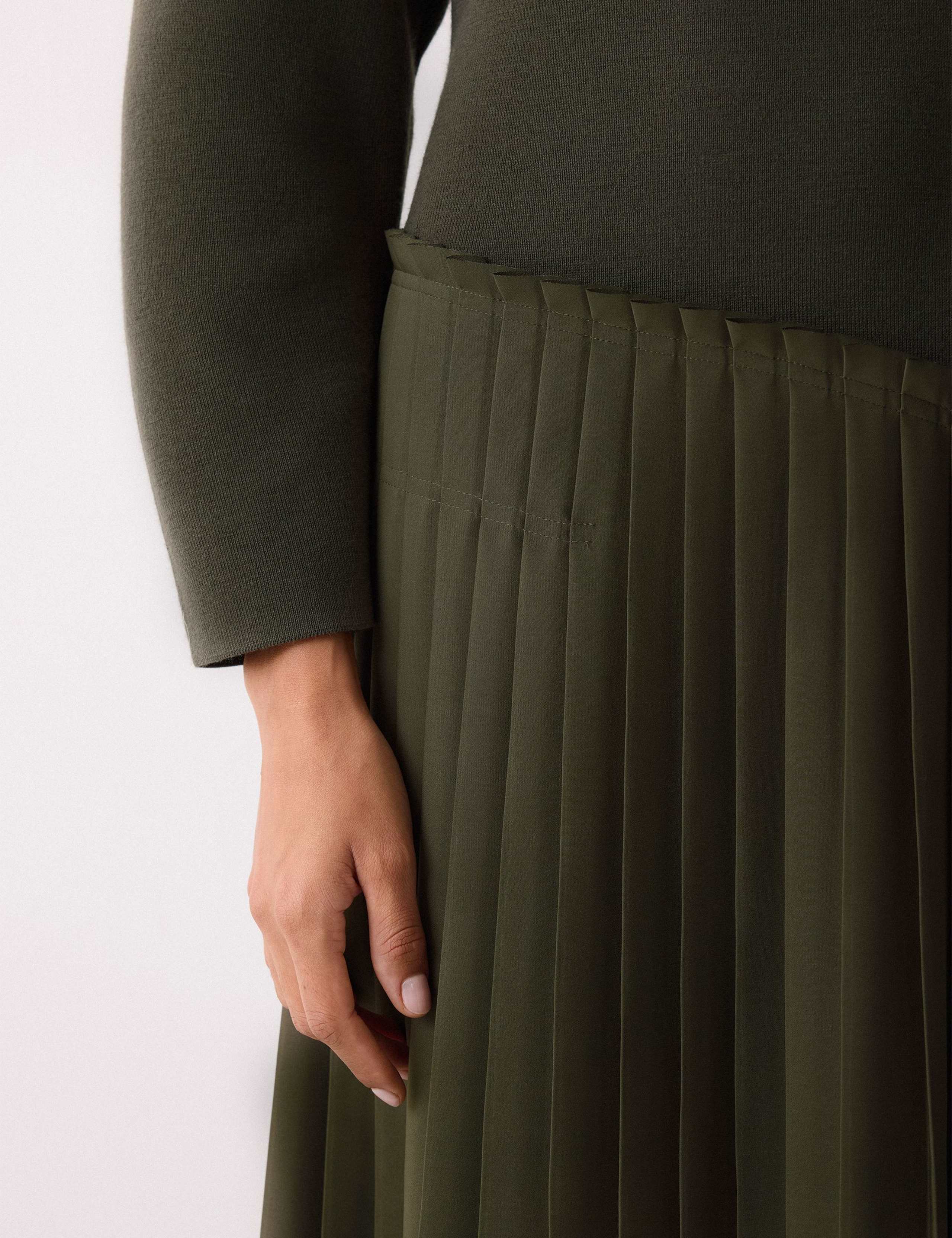 Wool Rich Pleated Midi Jumper Dress 5 of 6