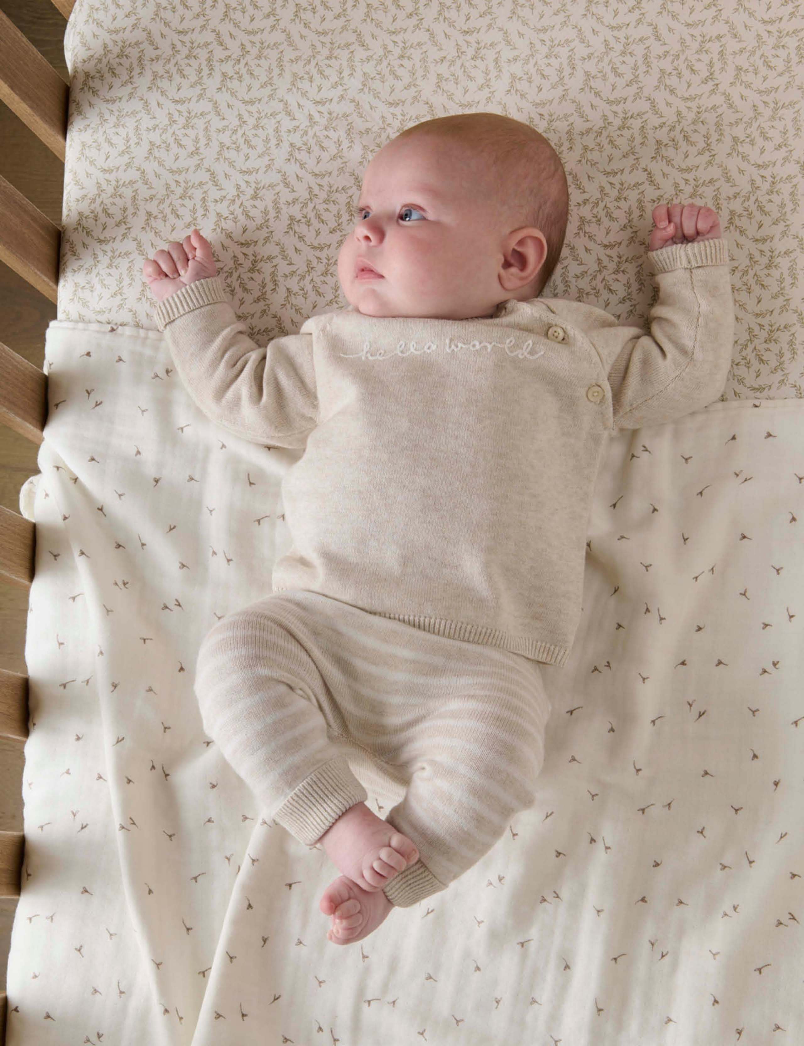 2pc Pure Cotton Slogan Outfit (0-9 Mths) 6 of 9
