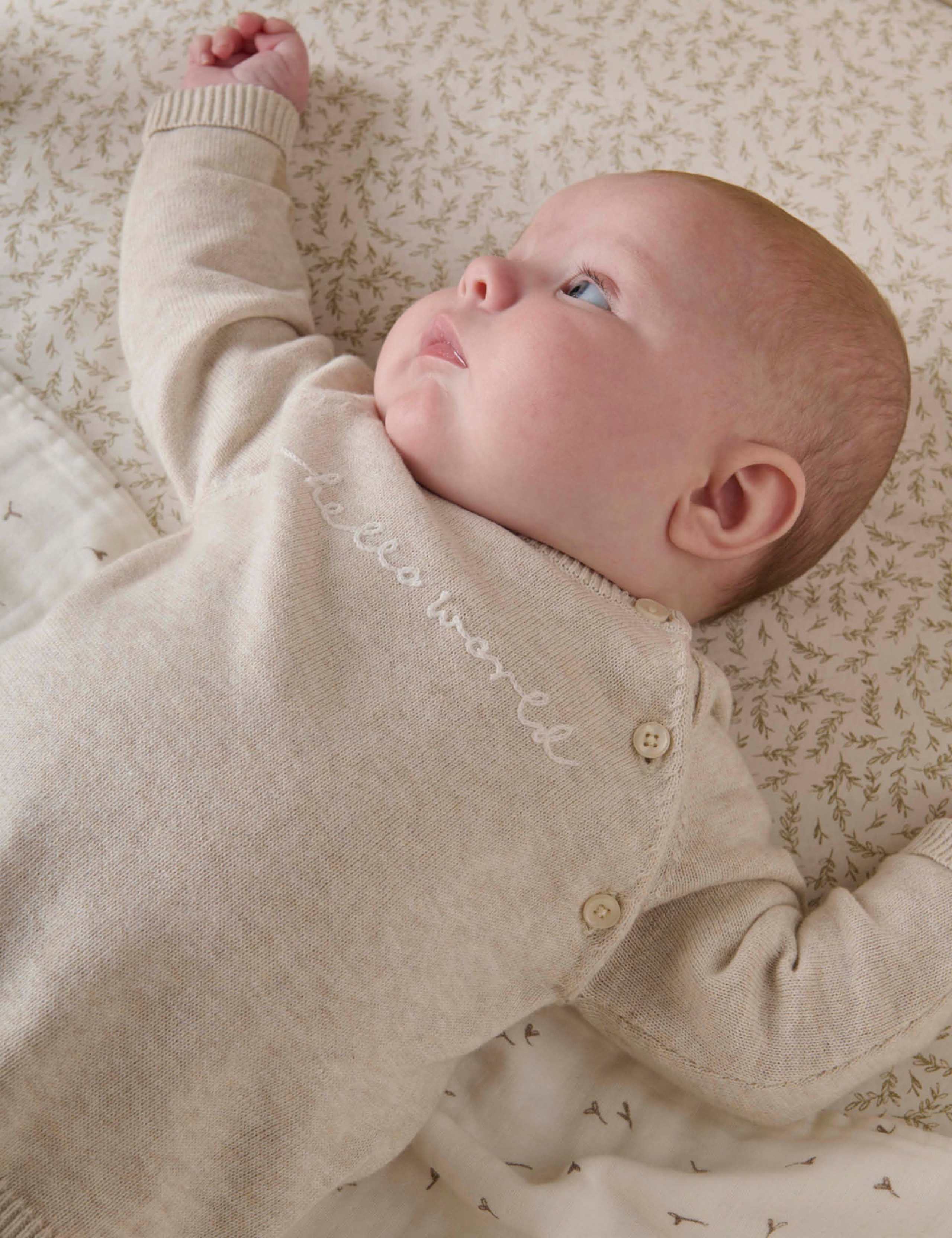 2pc Pure Cotton Slogan Outfit (0-9 Mths) 7 of 9