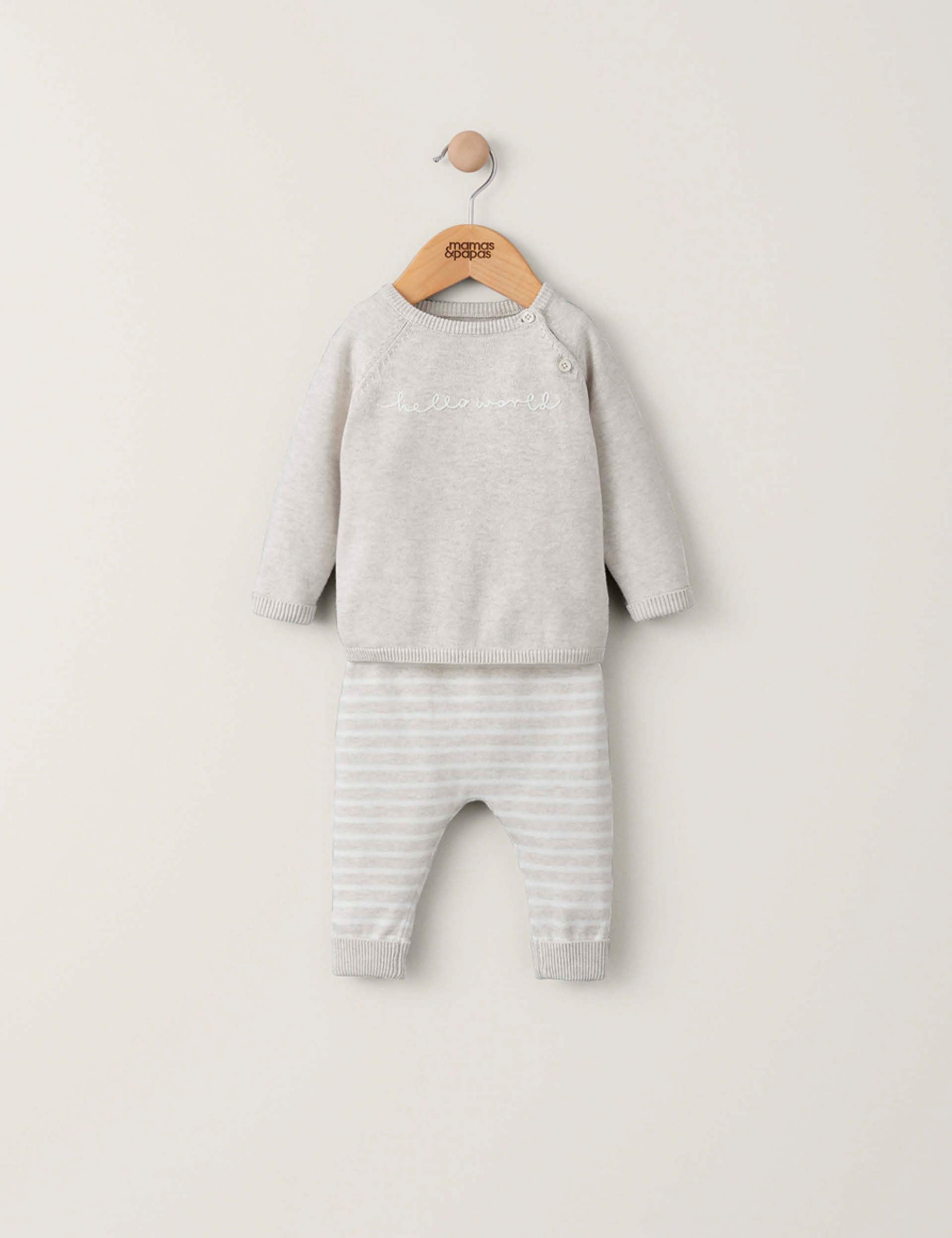 2pc Pure Cotton Slogan Outfit (0-9 Mths) 2 of 9