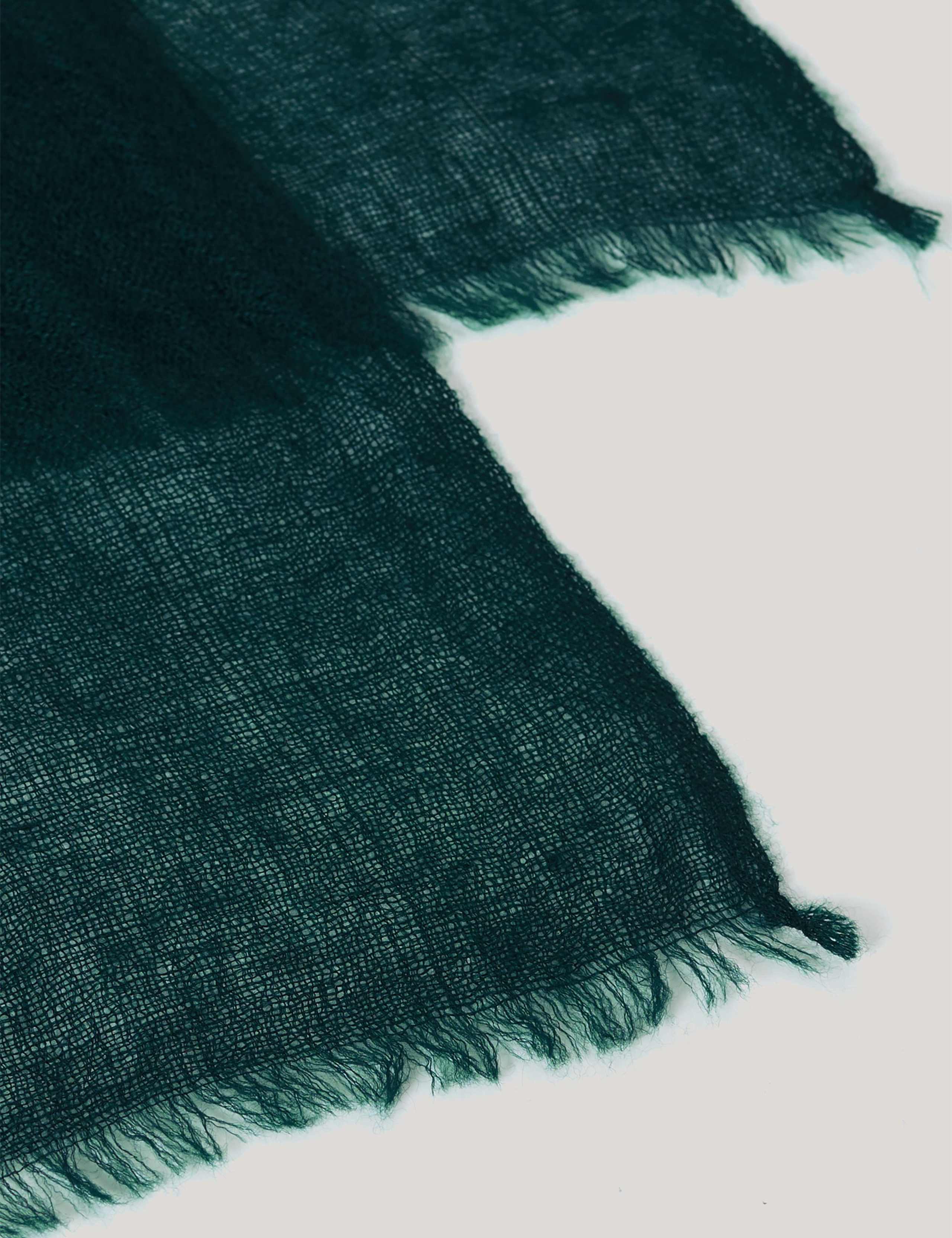Pure Cashmere Fringed Scarf 4 of 5