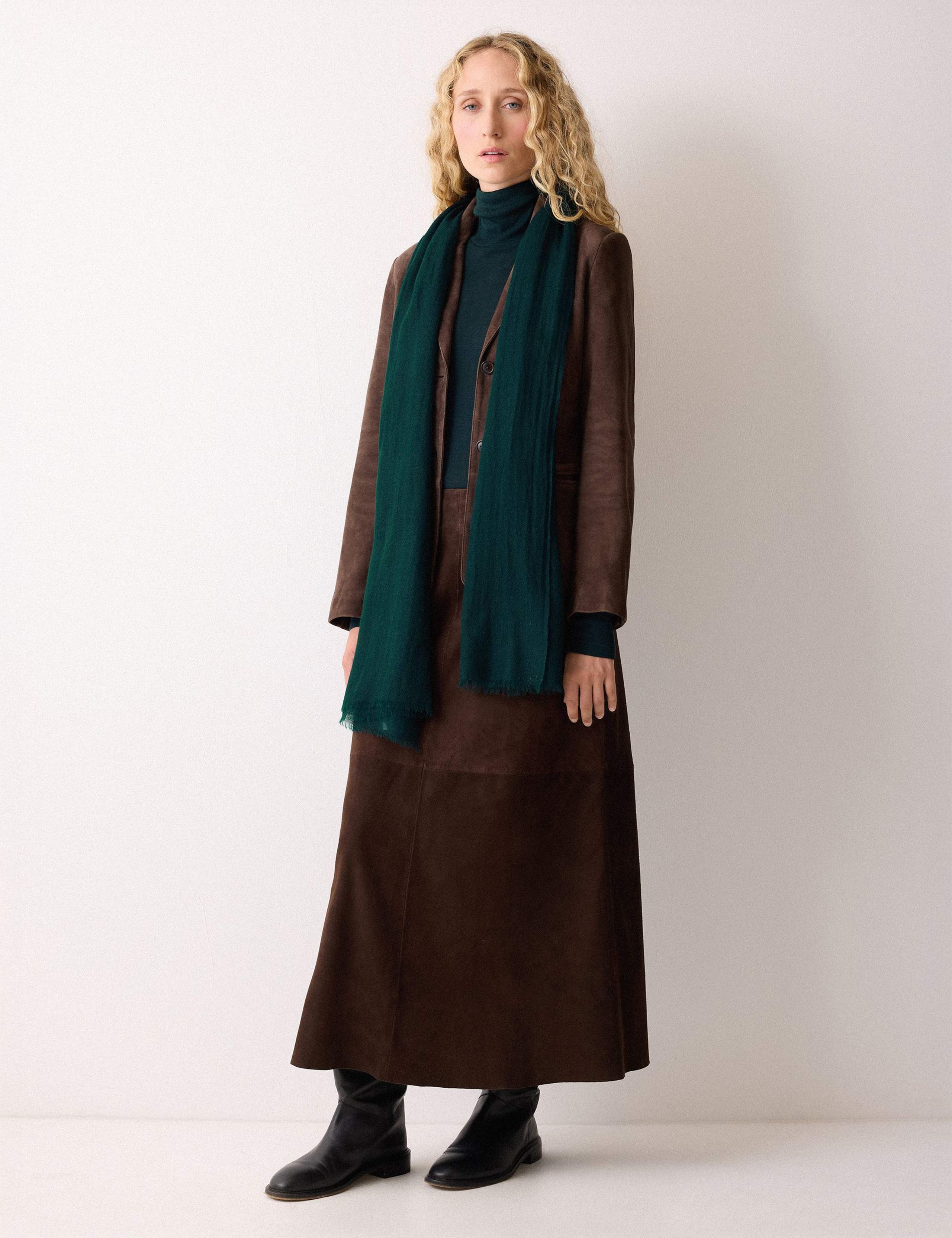 Pure Cashmere Fringed Scarf 5 of 5