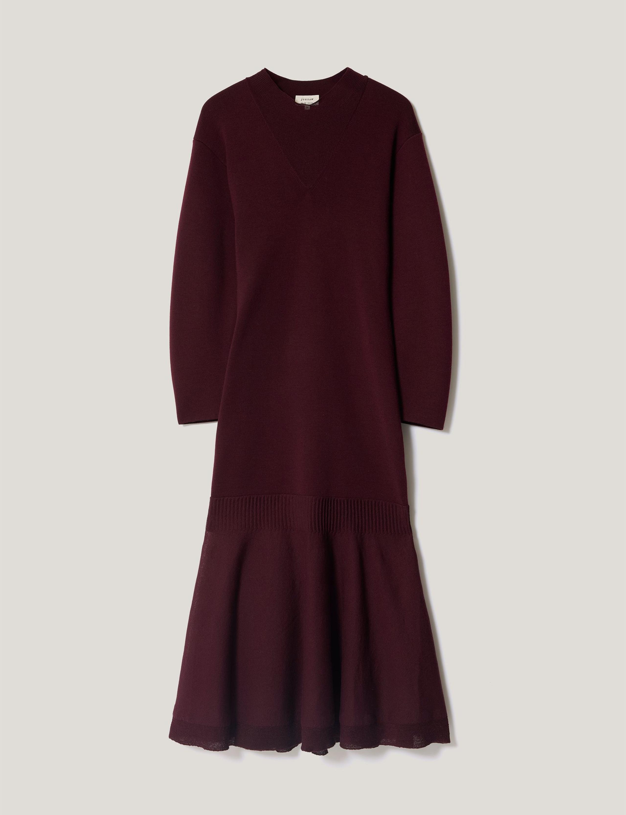 Wool Rich Knitted Midi Skater Dress 2 of 5