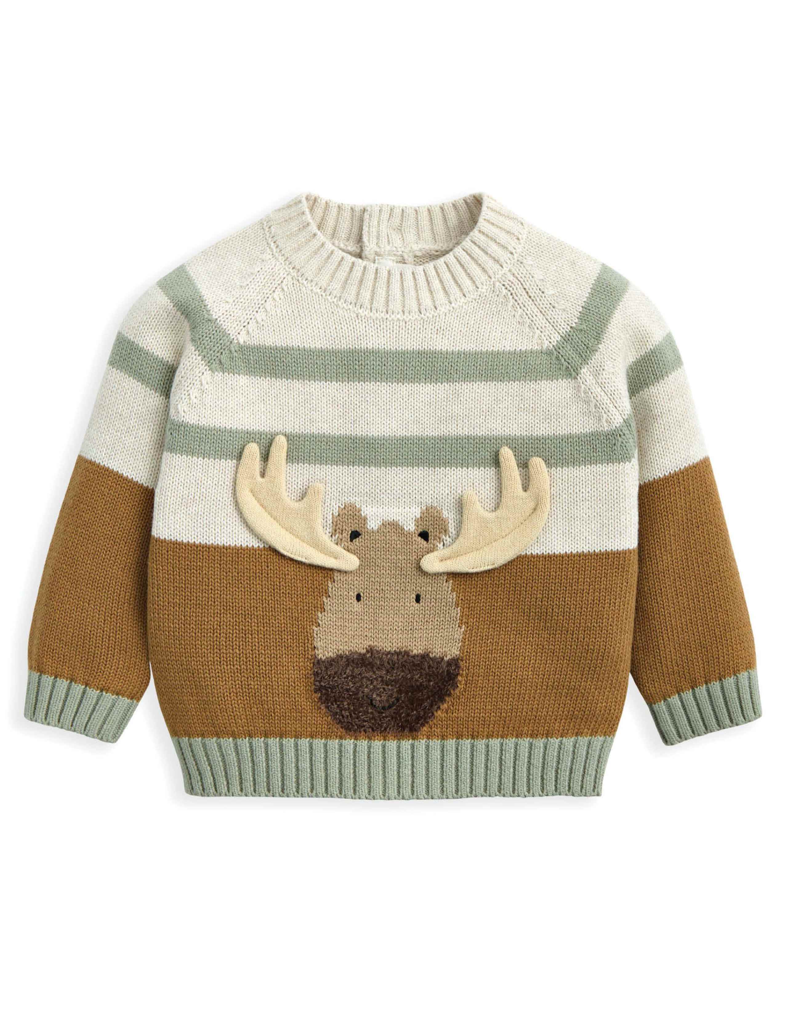 Cotton Rich Moose Jumper (0-24 Mths) 2 of 5