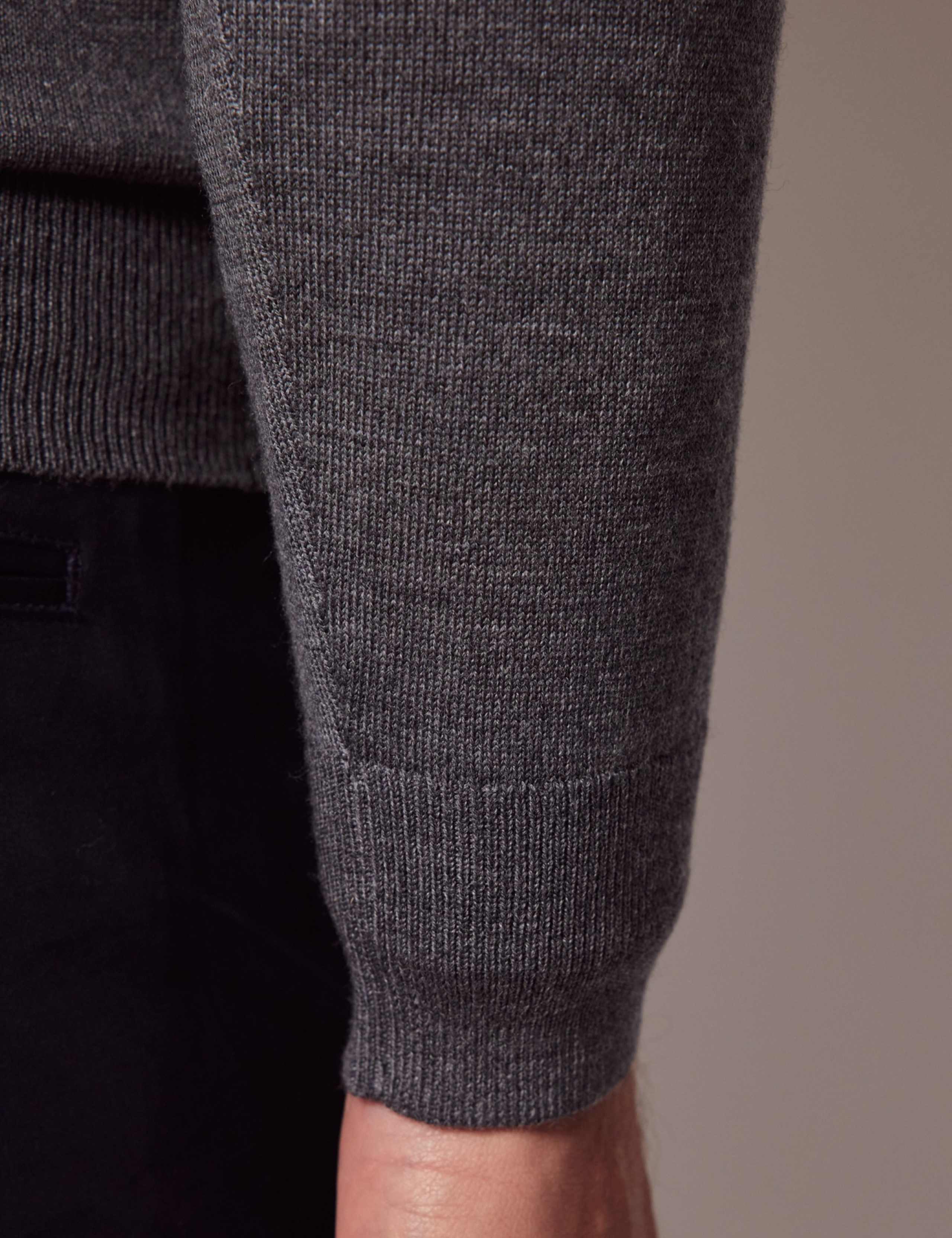 Pure Merino Wool Textured Crew Neck Jumper 4 of 4