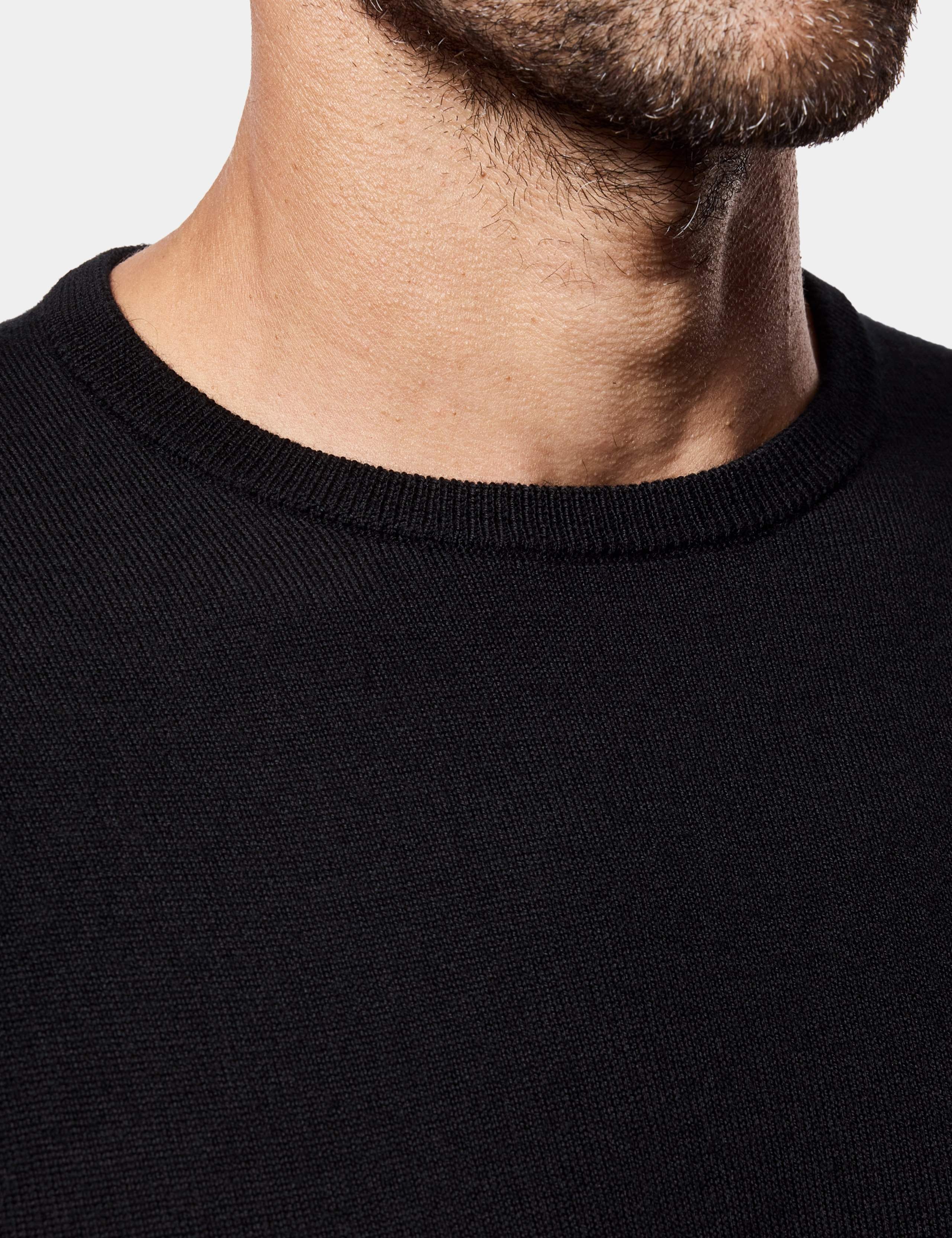 Pure Merino Wool Textured Crew Neck Jumper 3 of 4