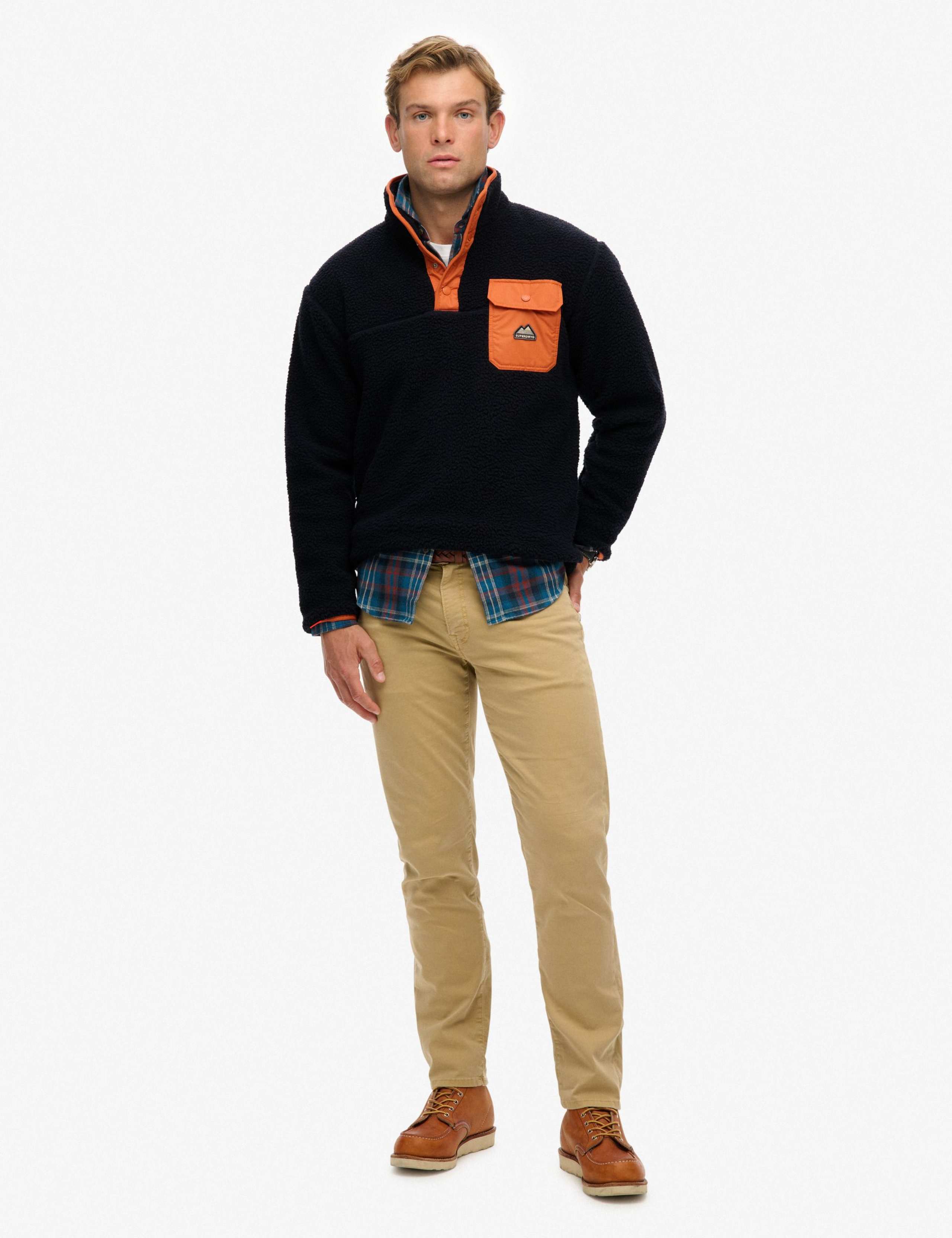 Fleece Textured Half Popper Jumper 2 of 4