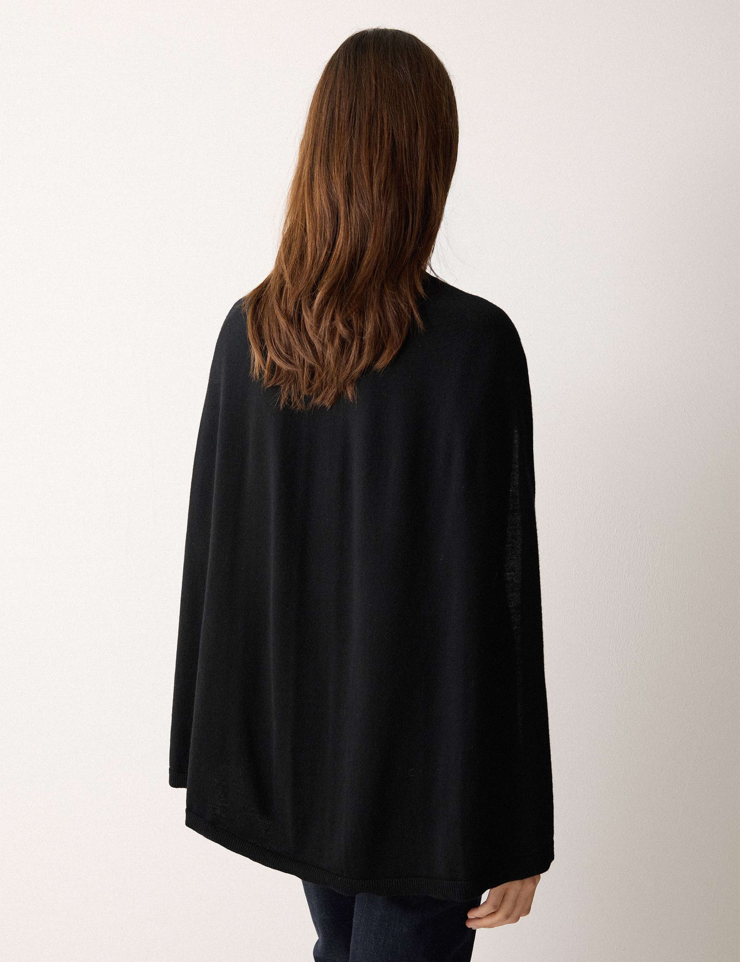 Pure Wool Crew Neck Open Sleeve Cape Jumper 4 of 5