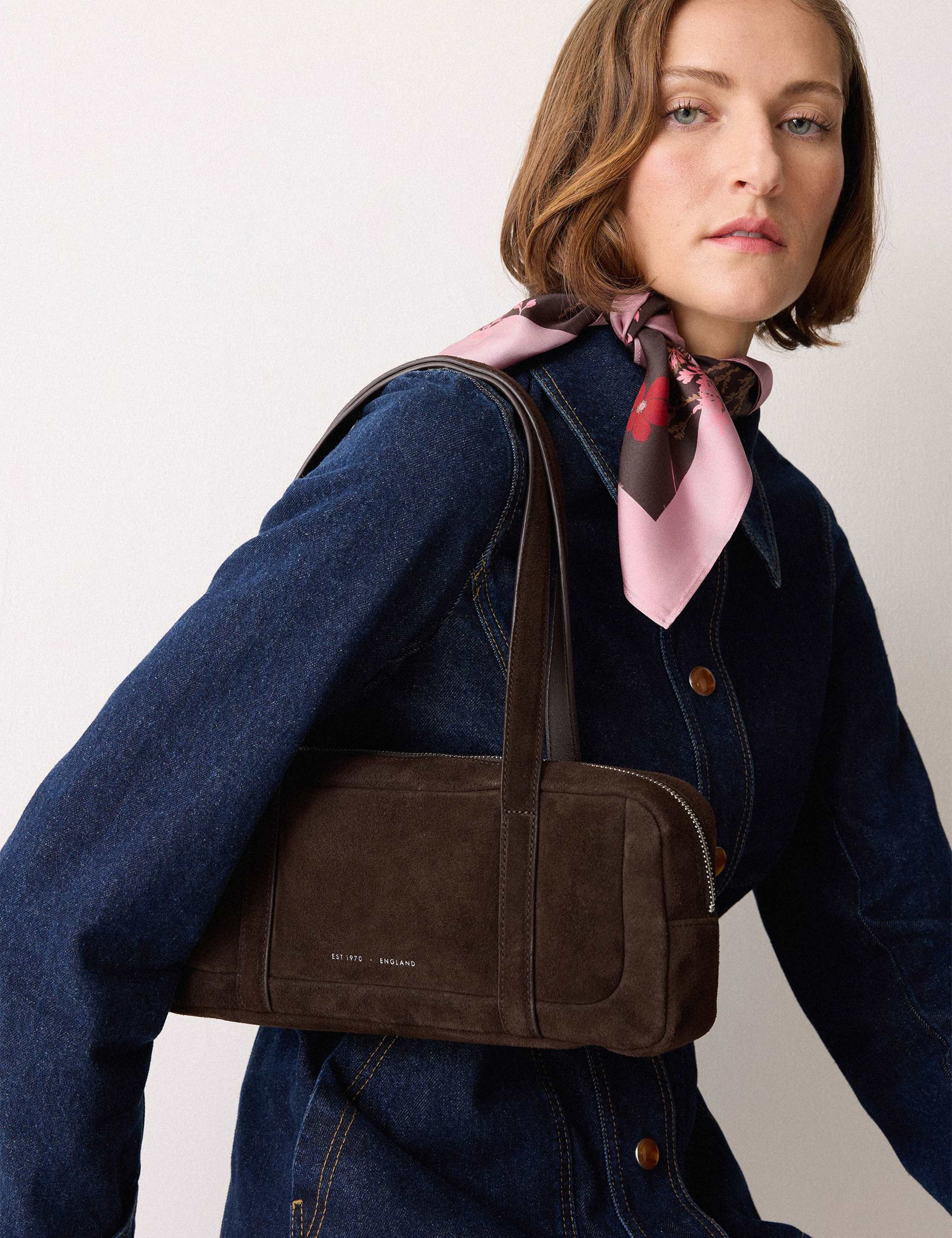 Suede Baguette Shoulder Bag 6 of 7