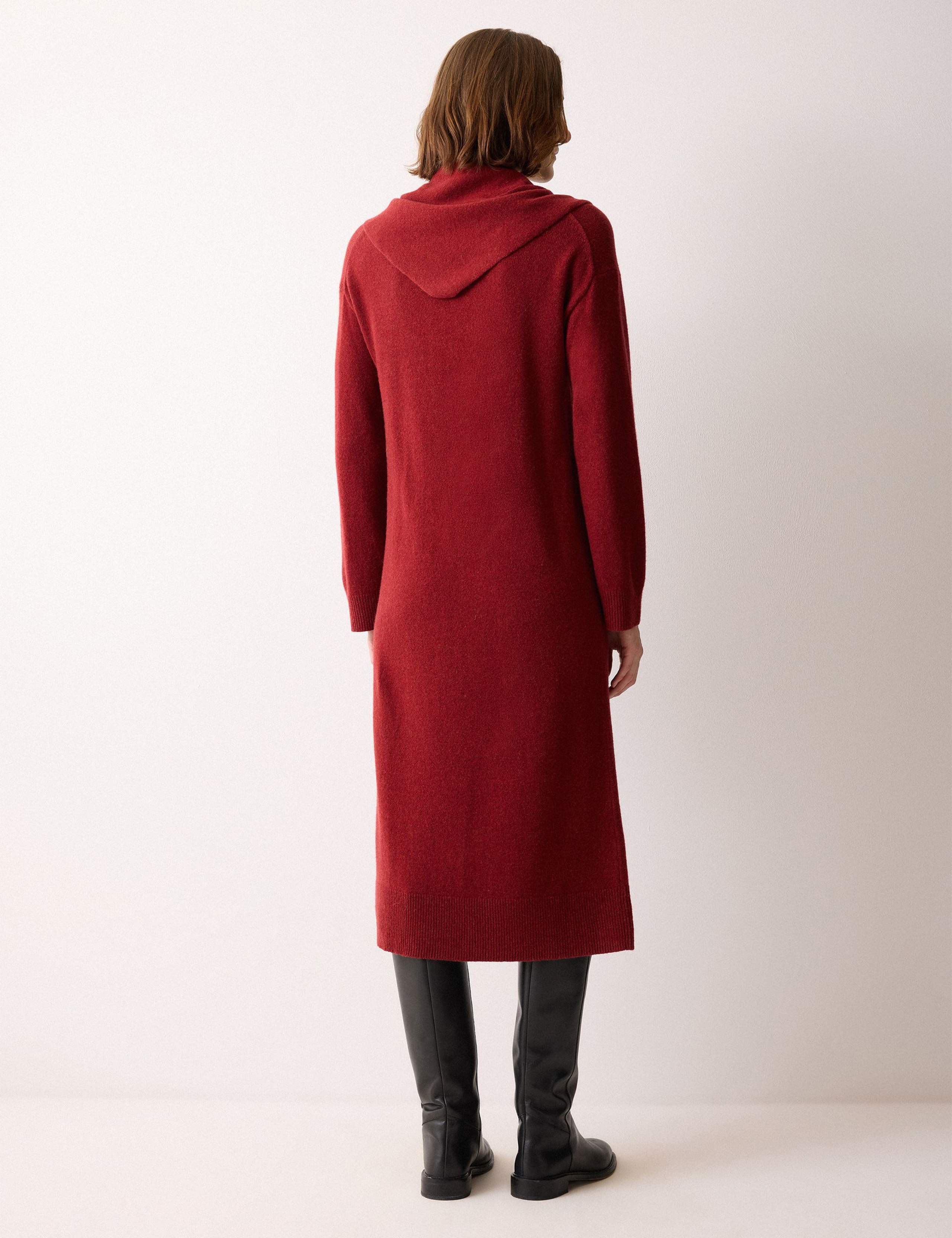 Pure Wool Knitted Scarf Neck Midi Dress 4 of 5