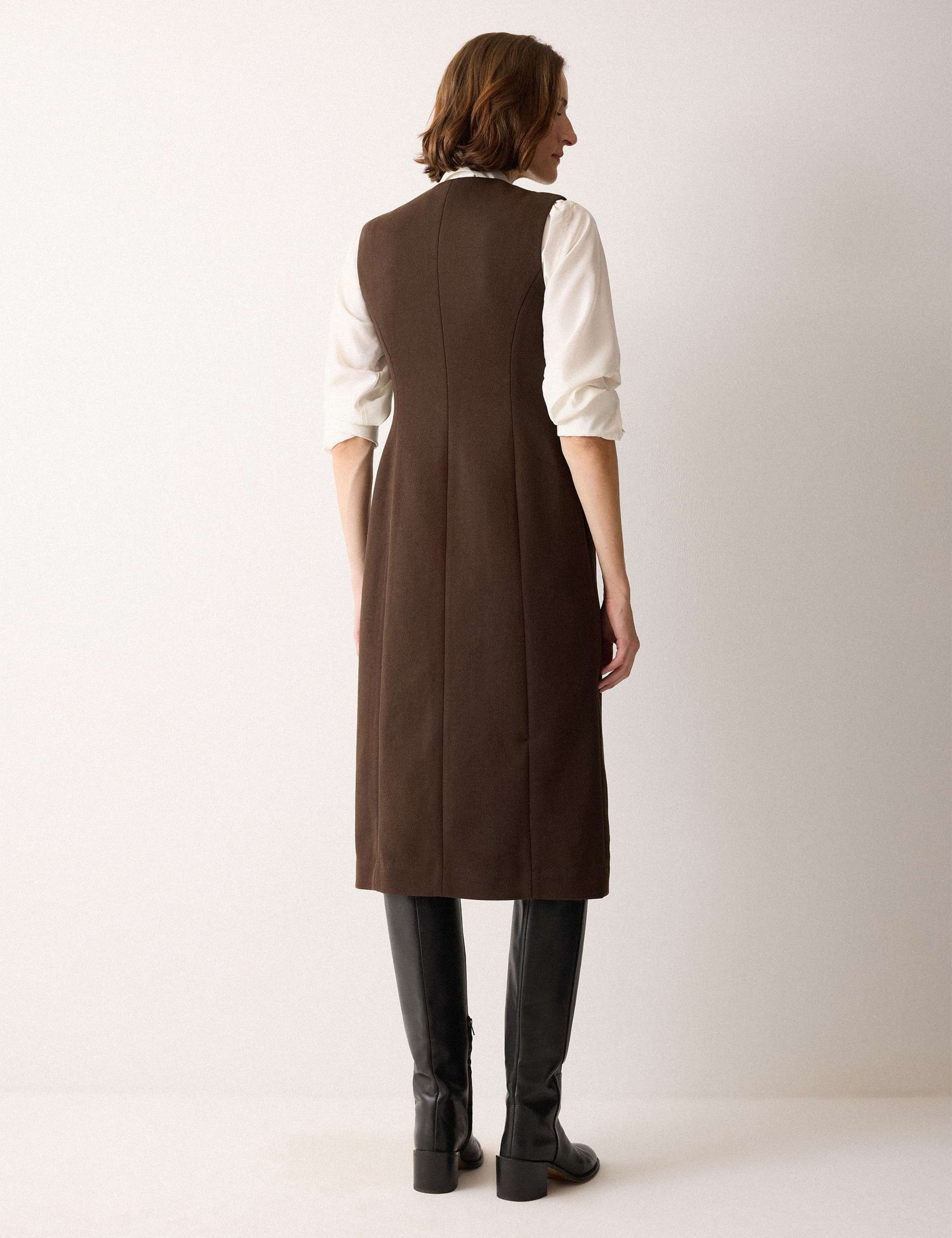 Cotton Rich V-Neck Midi Waistcoat Dress 5 of 6