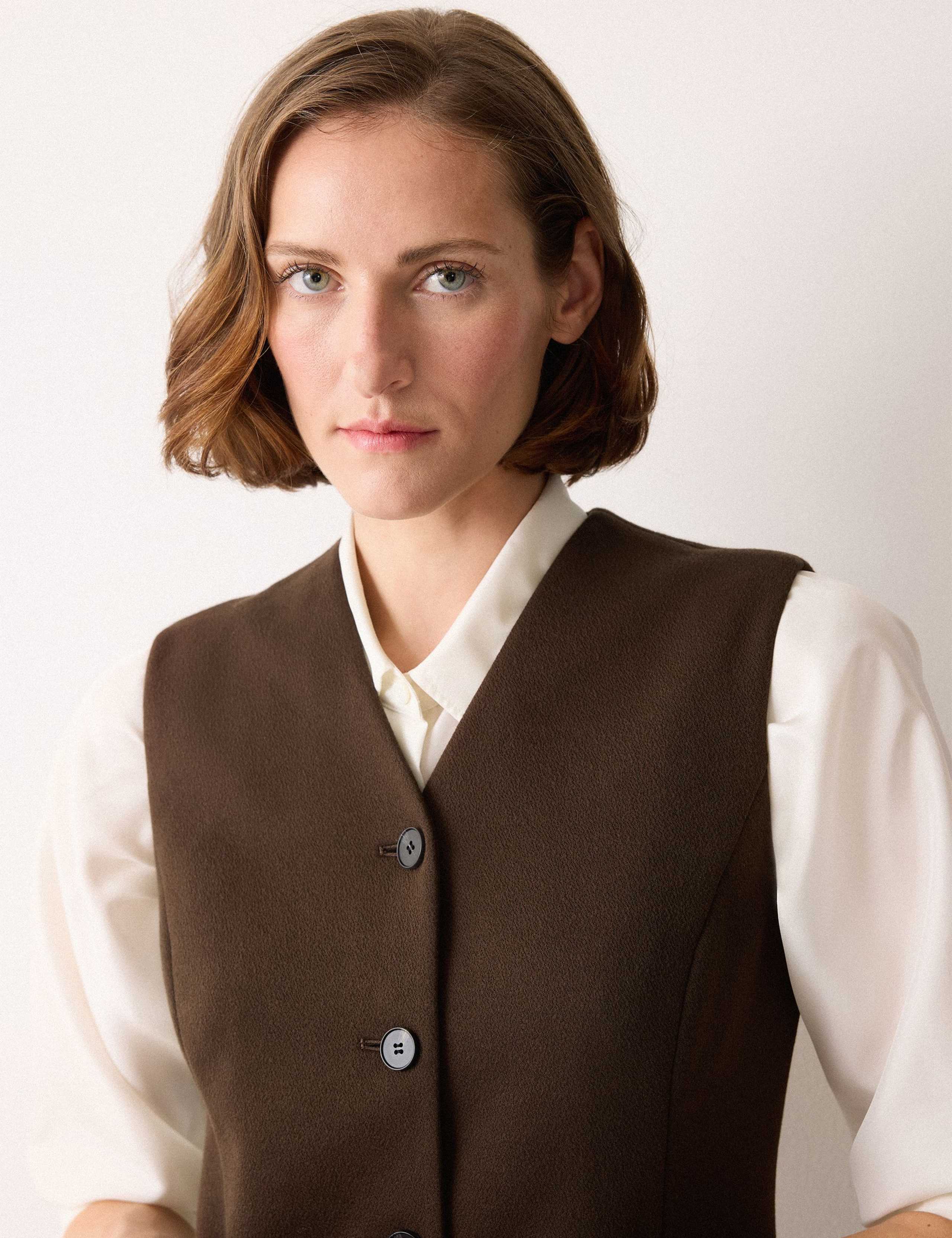 Cotton Rich V-Neck Midi Waistcoat Dress 6 of 6