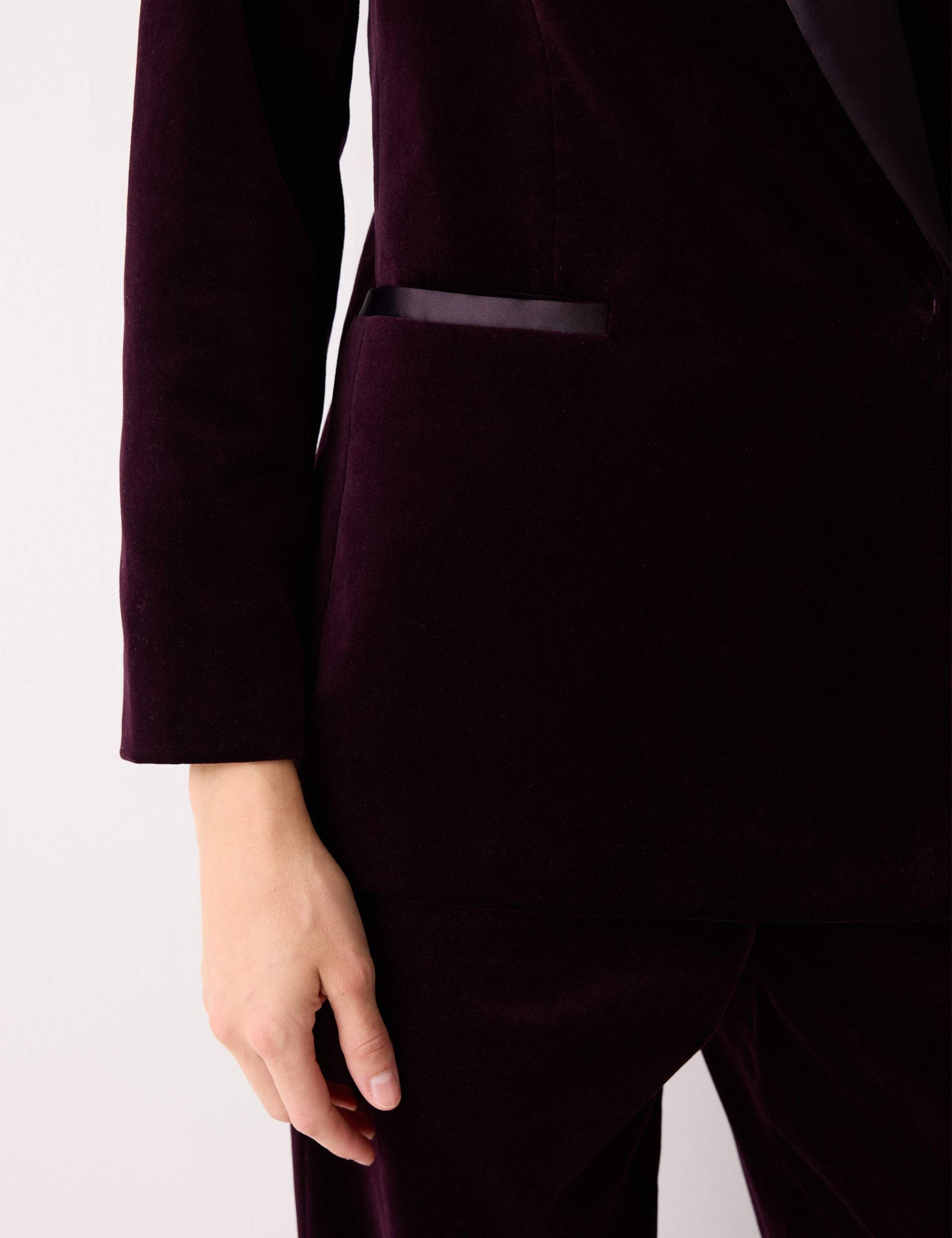 Velvet Tailored Single Breasted Blazer 4 of 6