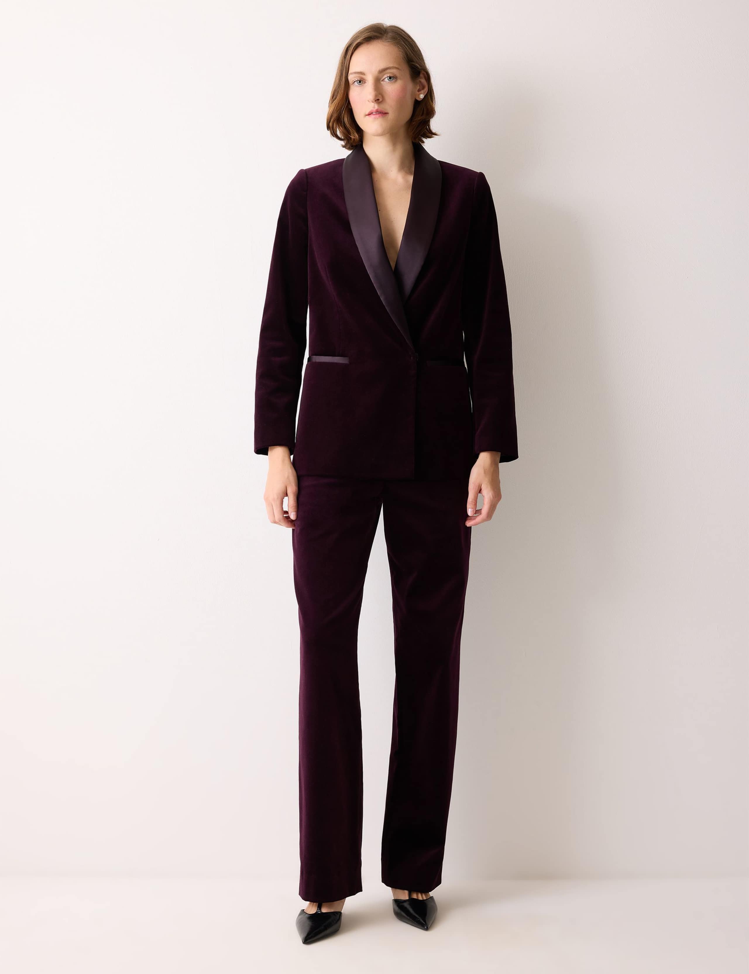 Velvet Tailored Single Breasted Blazer 6 of 6