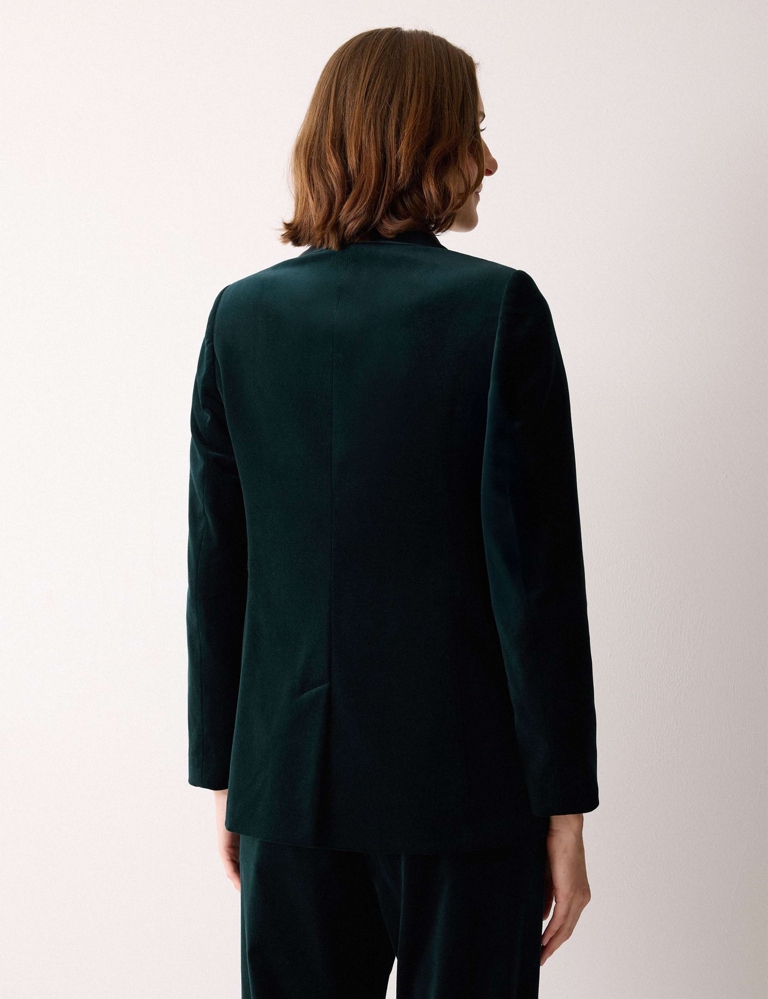 Velvet Tailored Single Breasted Blazer 4 of 6