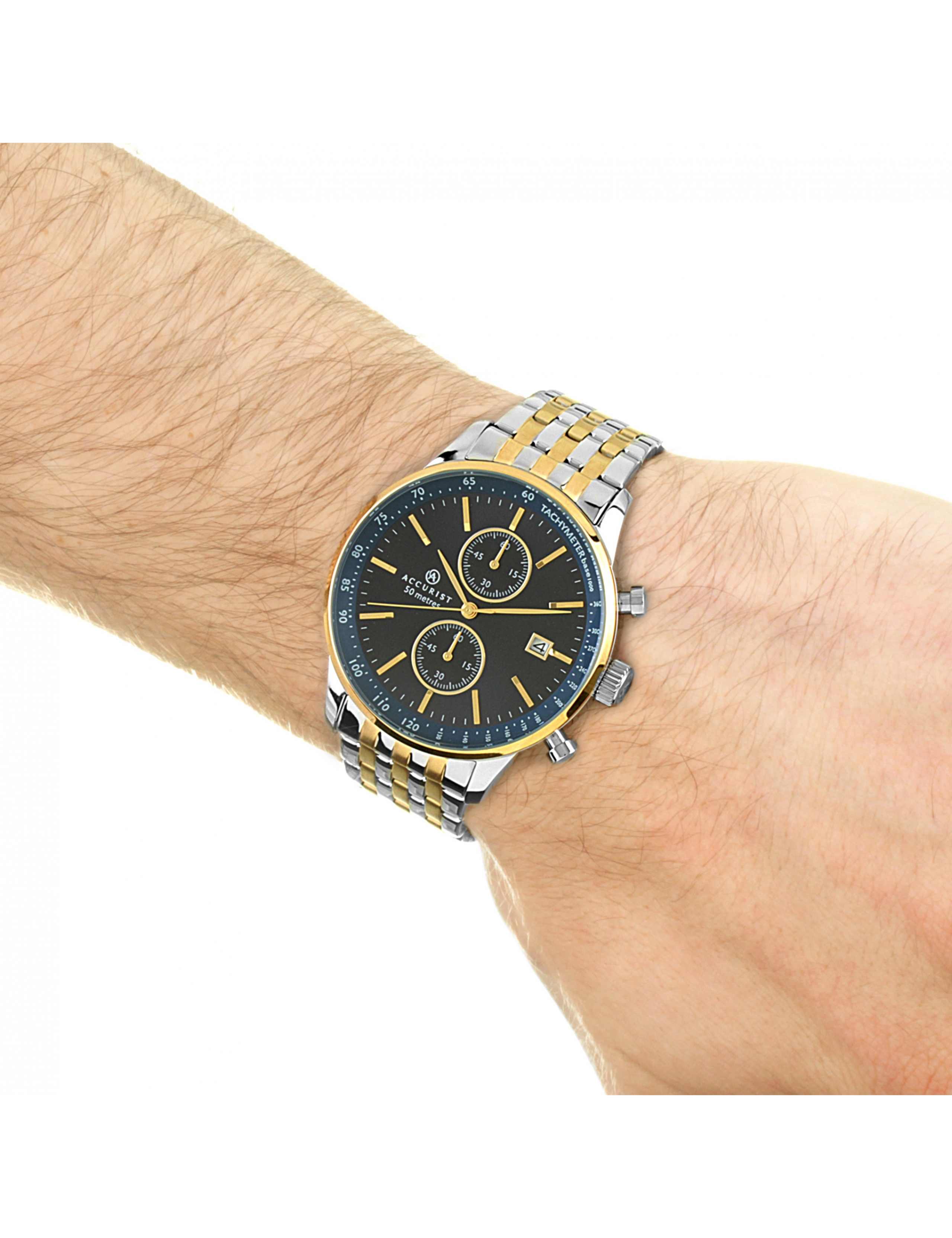 Accurist Chrono Stainless Steel Watch 2 of 6